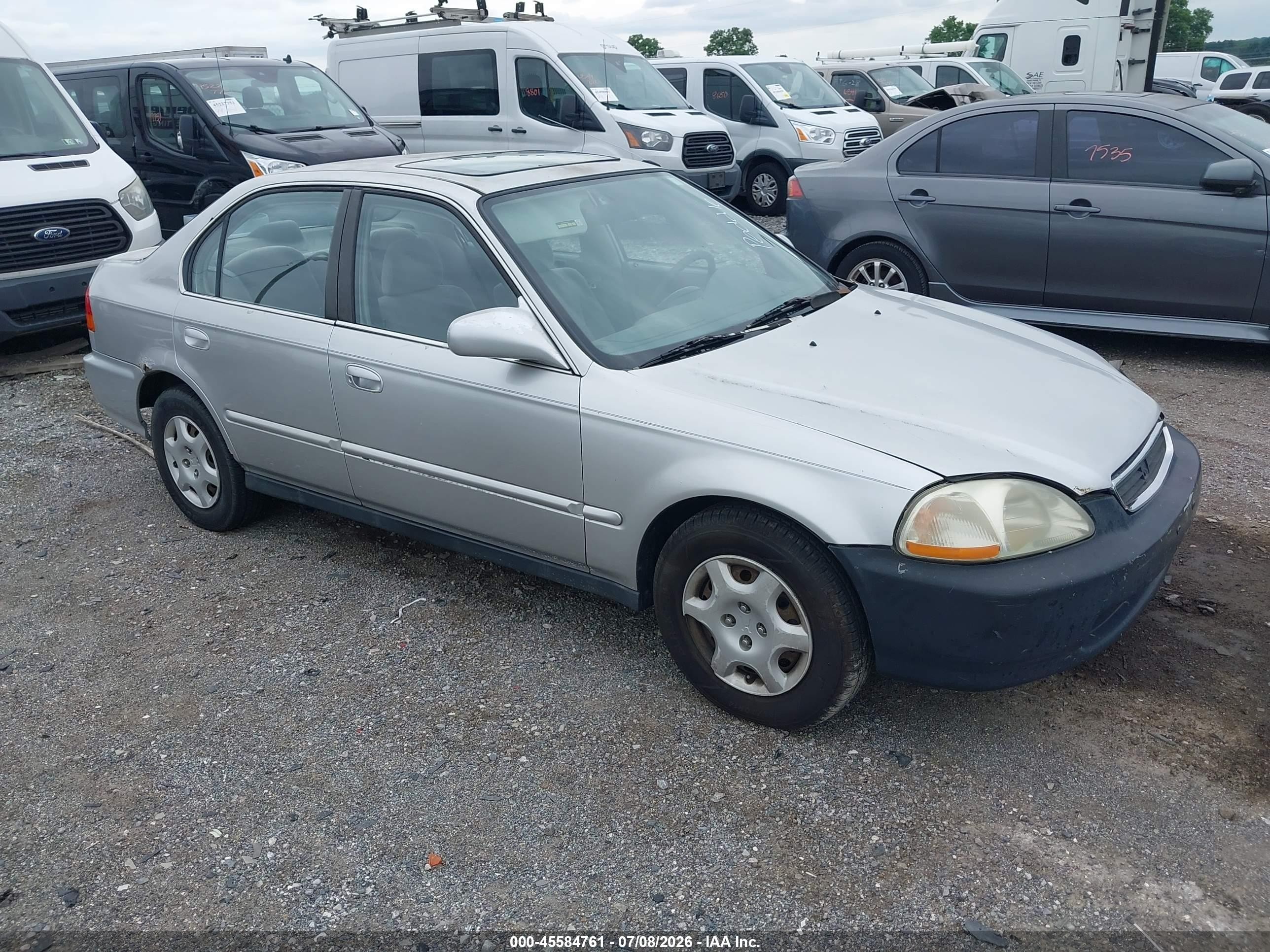 1998 Honda Civic Ex Серебряный vin: 2HGEJ8647WH558218