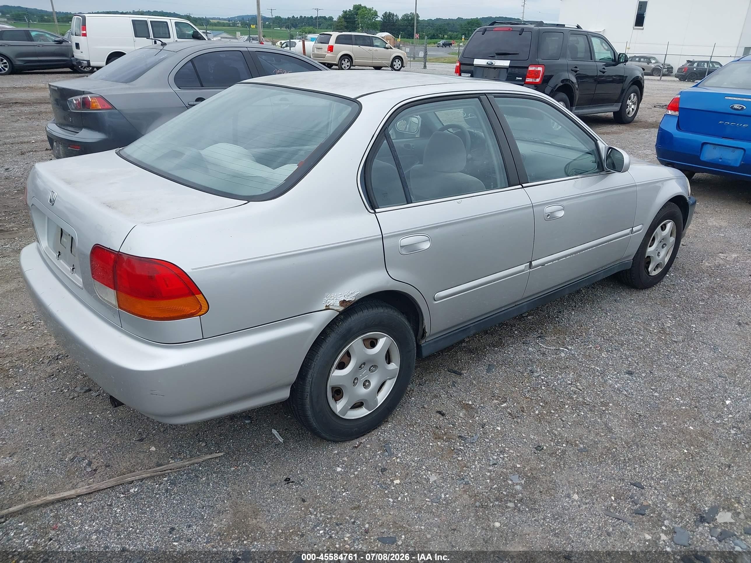 1998 Honda Civic Ex Silver vin: 2HGEJ8647WH558218