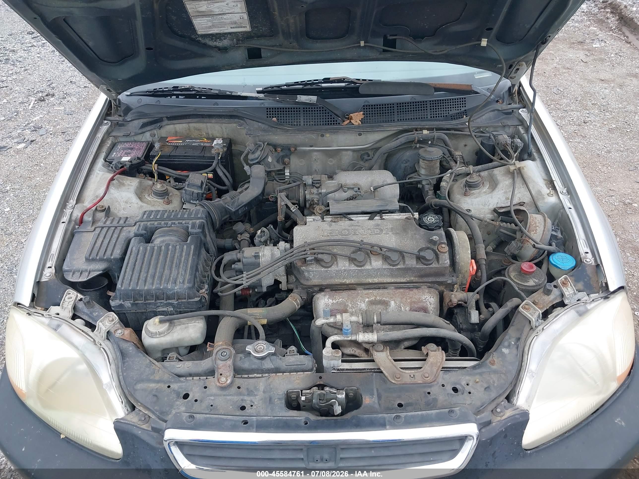 1998 Honda Civic Ex Silver vin: 2HGEJ8647WH558218