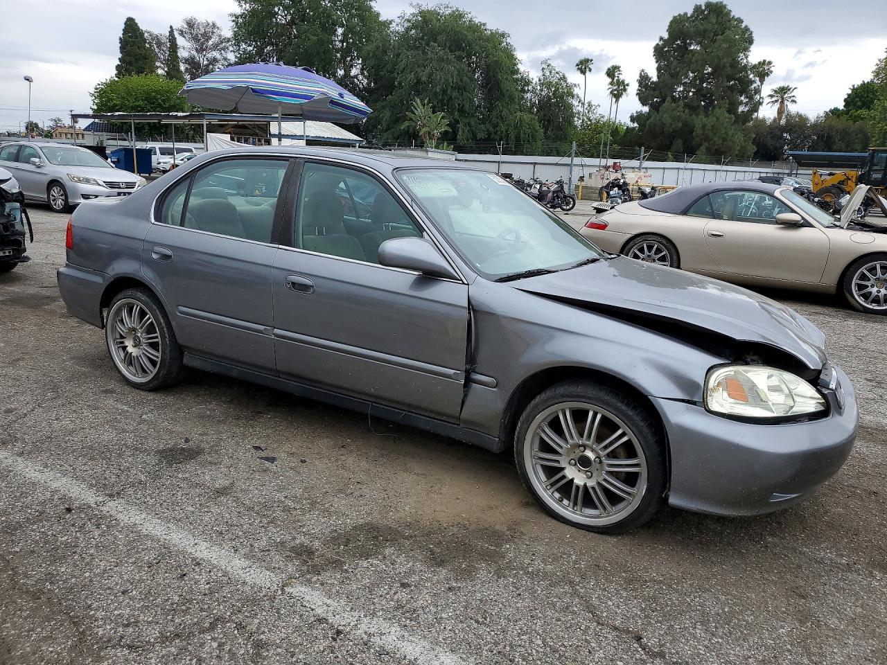 2000 Honda Civic Ex Серый vin: 2HGEJ8647YH546458