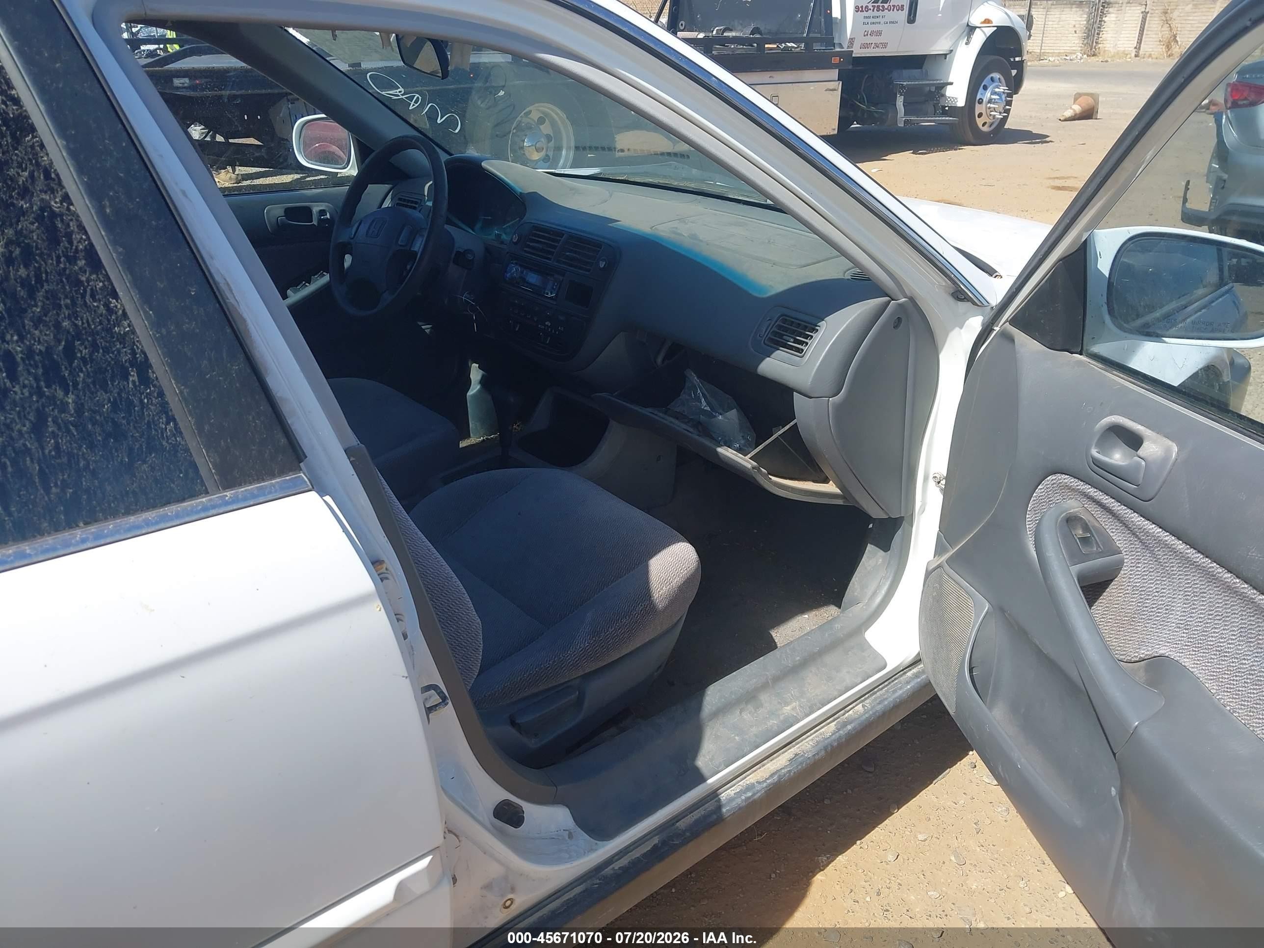 1998 Honda Civic Ex White vin: 2HGEJ8648WH527429