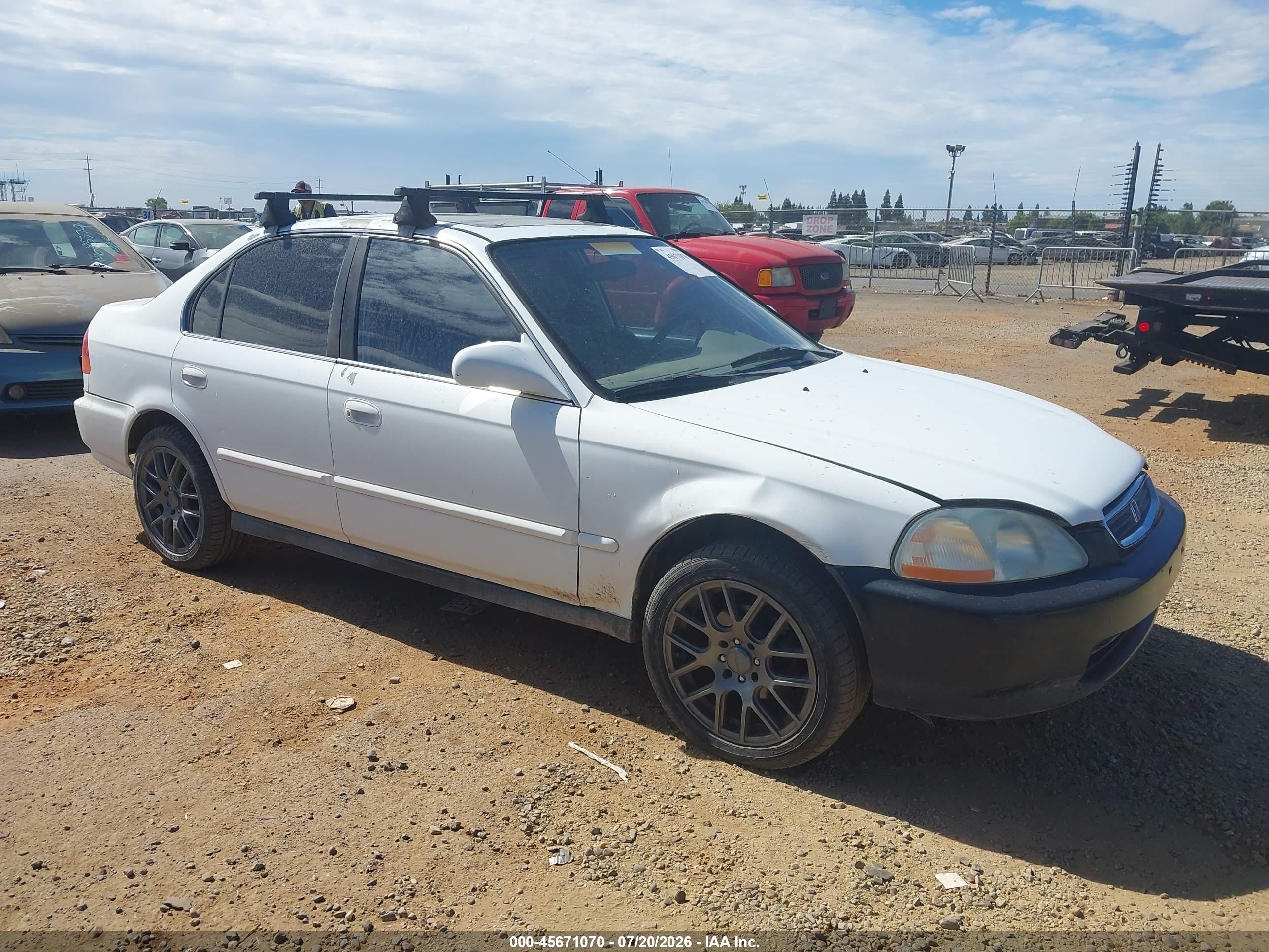 1998 Honda Civic Ex White vin: 2HGEJ8648WH527429