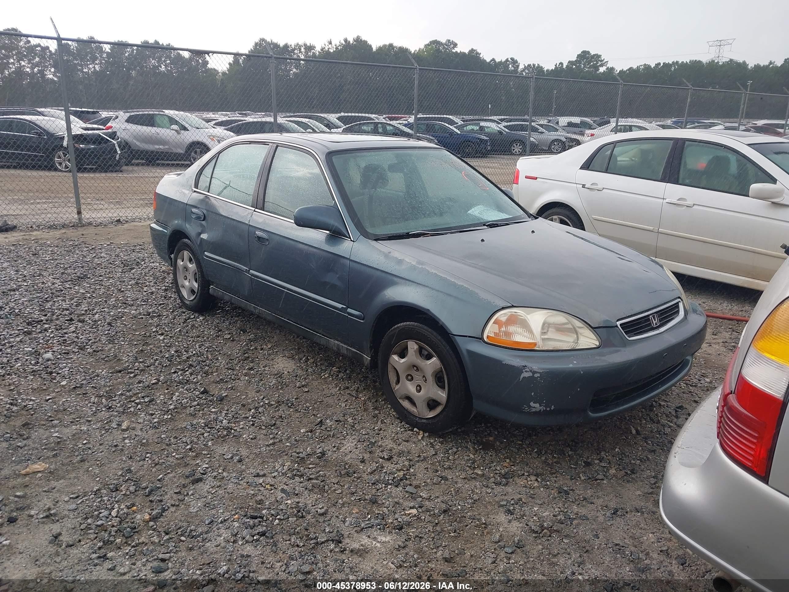 1998 Honda Civic Ex Teal vin: 2HGEJ8648WH619043
