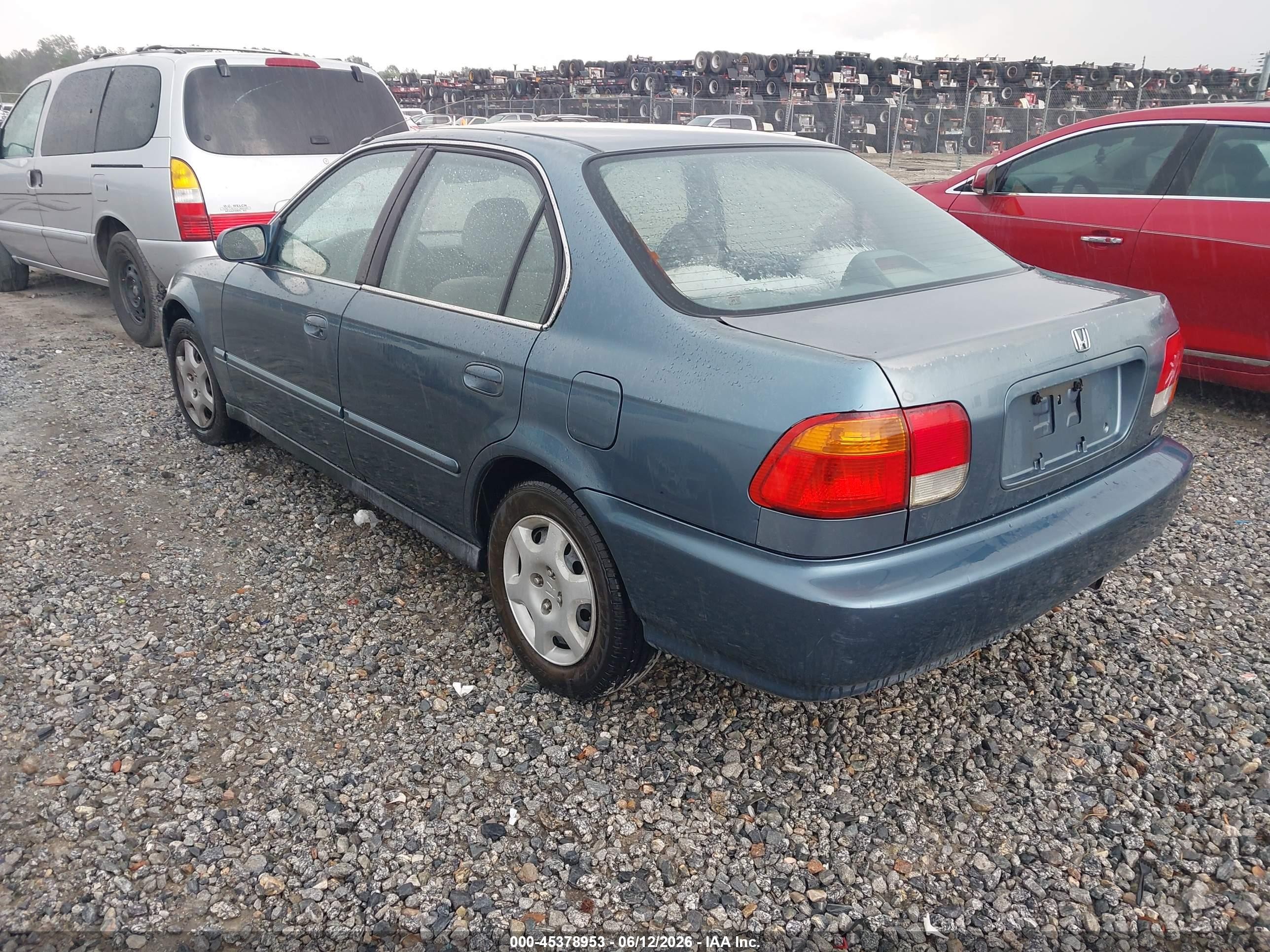 1998 Honda Civic Ex Бирюзовый vin: 2HGEJ8648WH619043