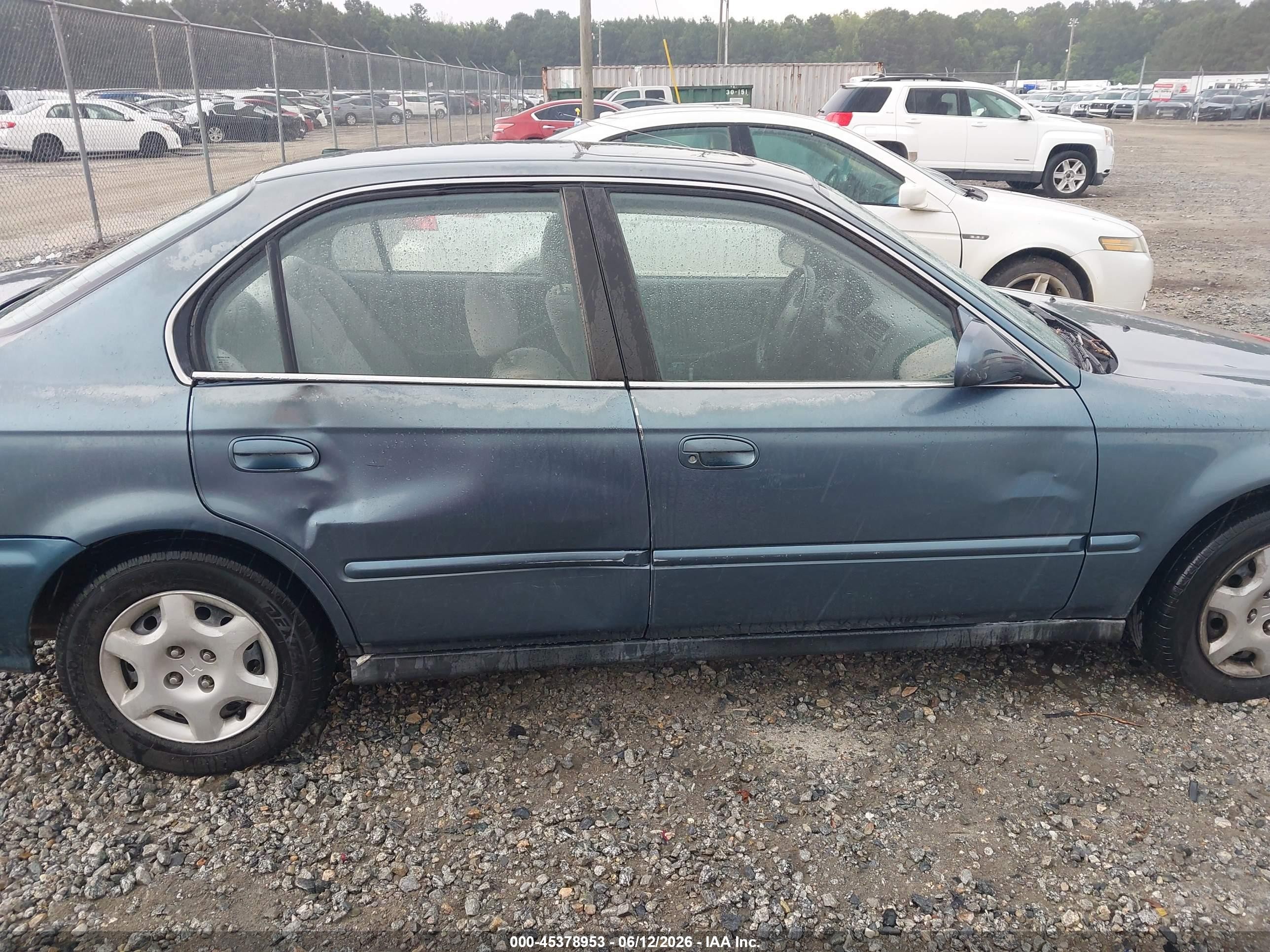 1998 Honda Civic Ex Бирюзовый vin: 2HGEJ8648WH619043