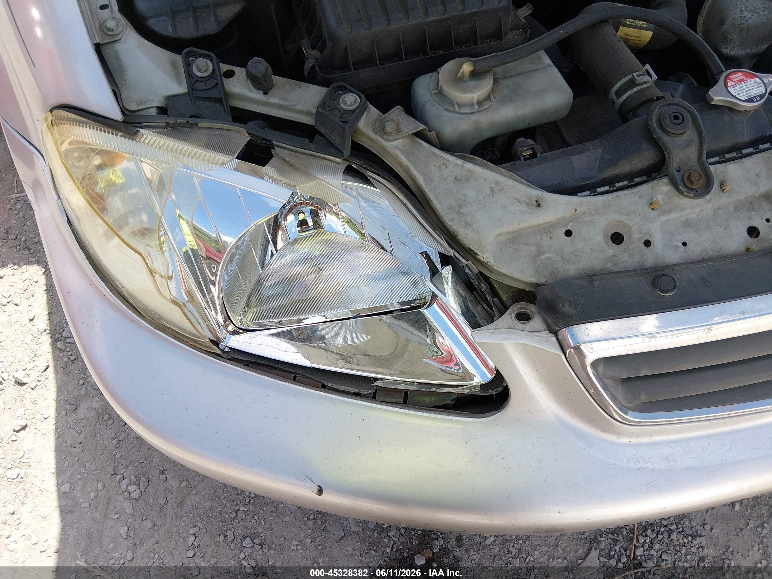 1999 Honda Civic Ex Silver vin: 2HGEJ8648XH587261