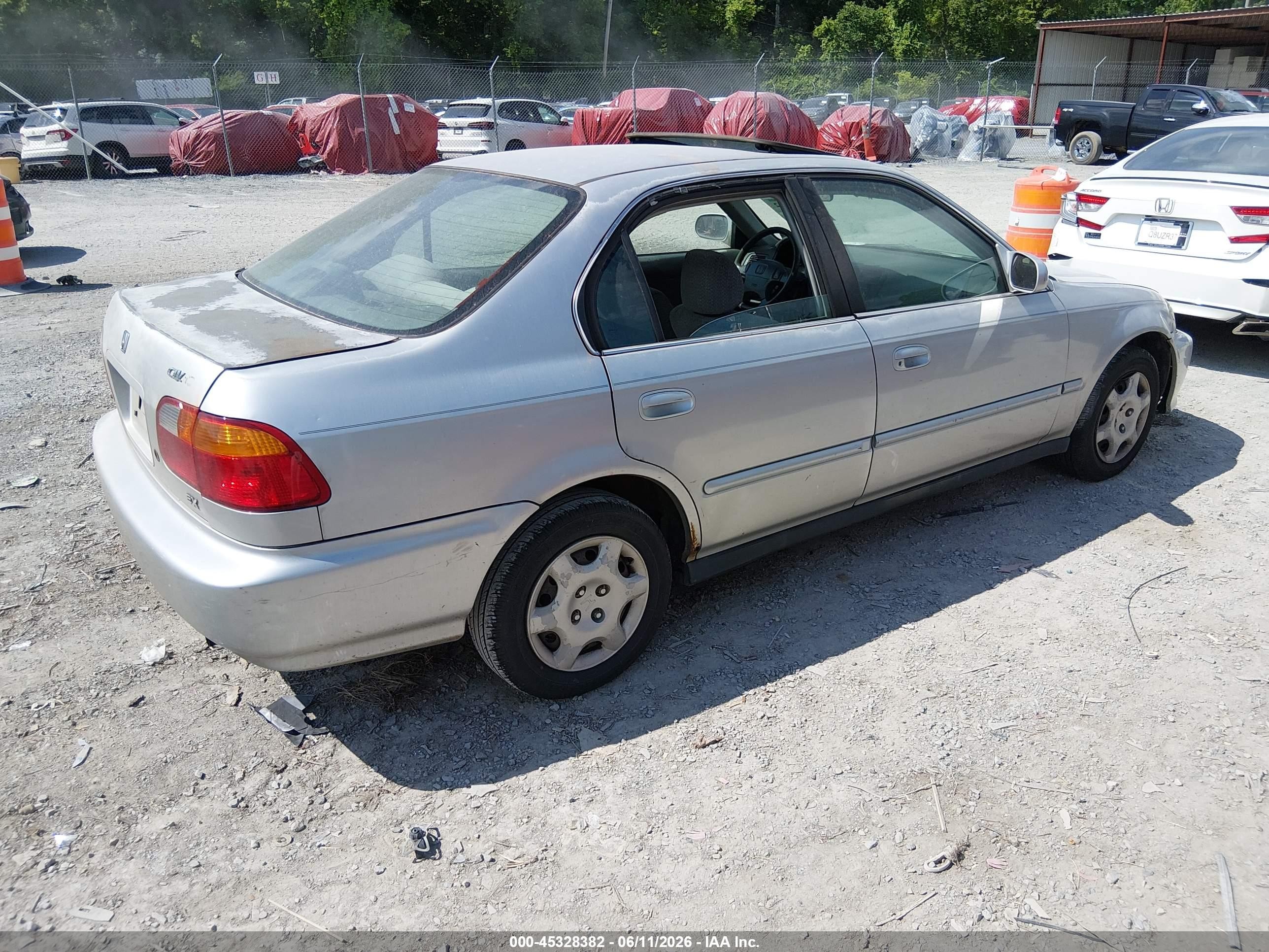 1999 Honda Civic Ex Silver vin: 2HGEJ8648XH587261