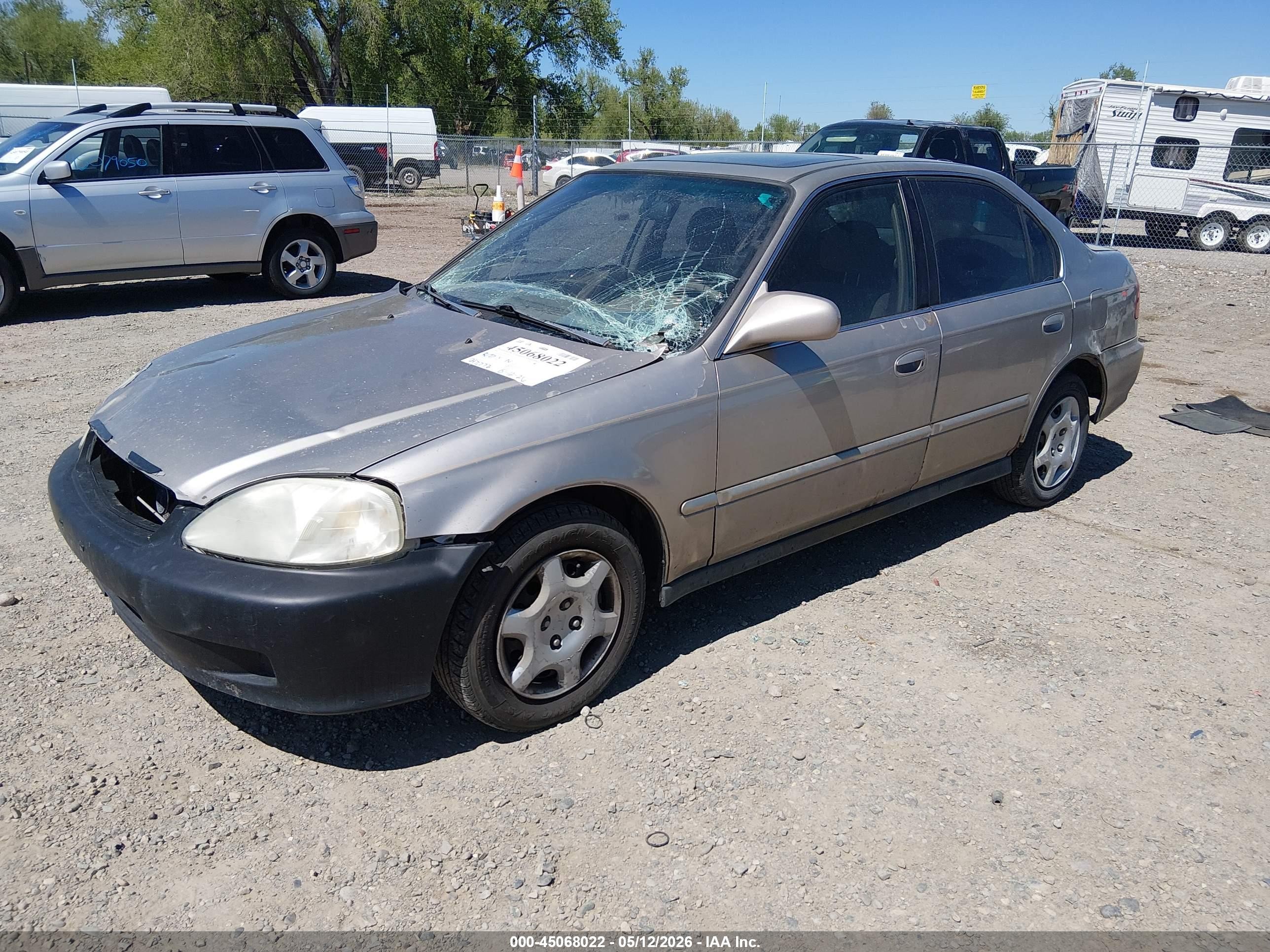 2000 Honda Civic Ex Золотой vin: 2HGEJ864XYH509582