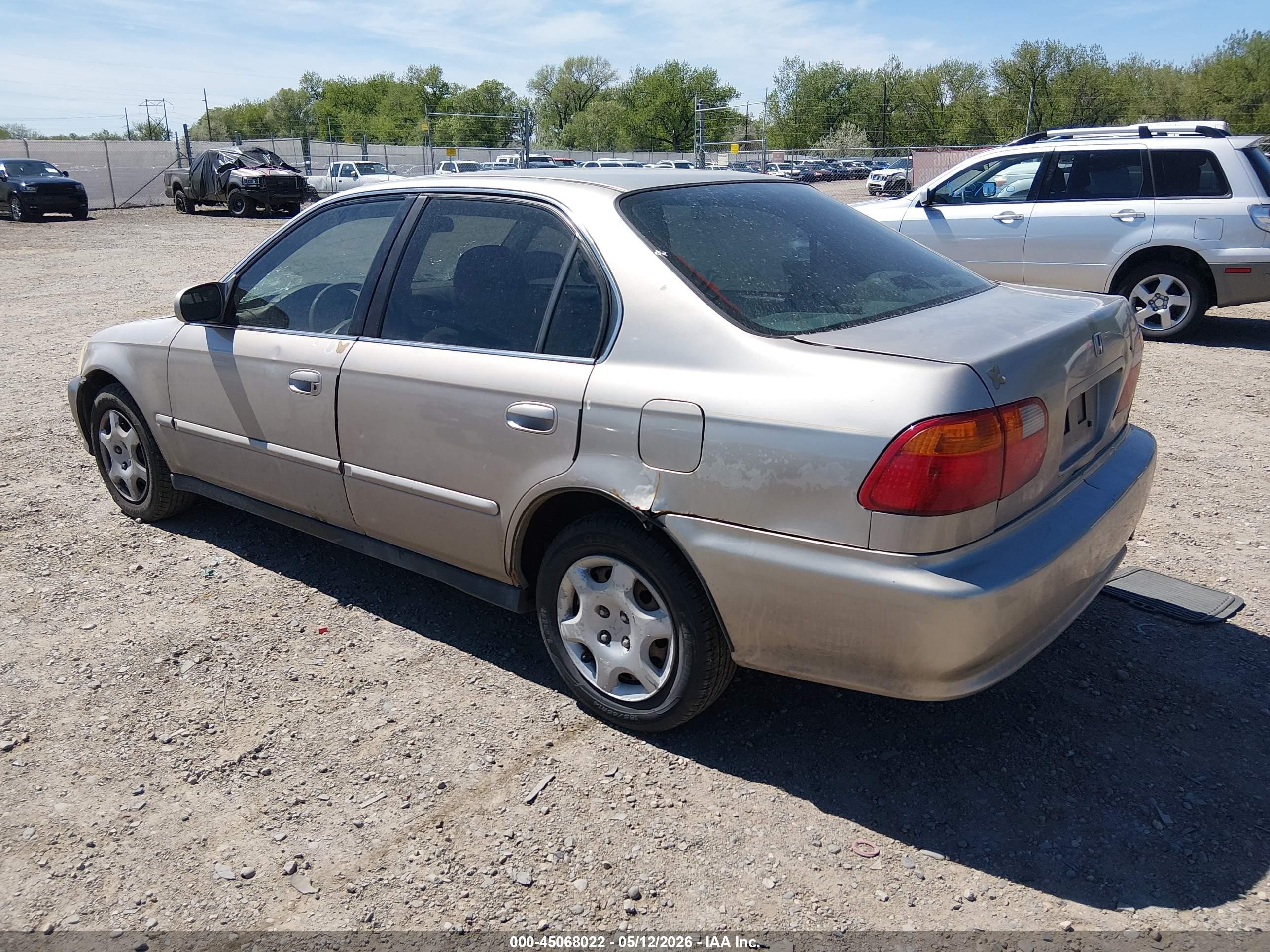 2000 Honda Civic Ex Золотой vin: 2HGEJ864XYH509582