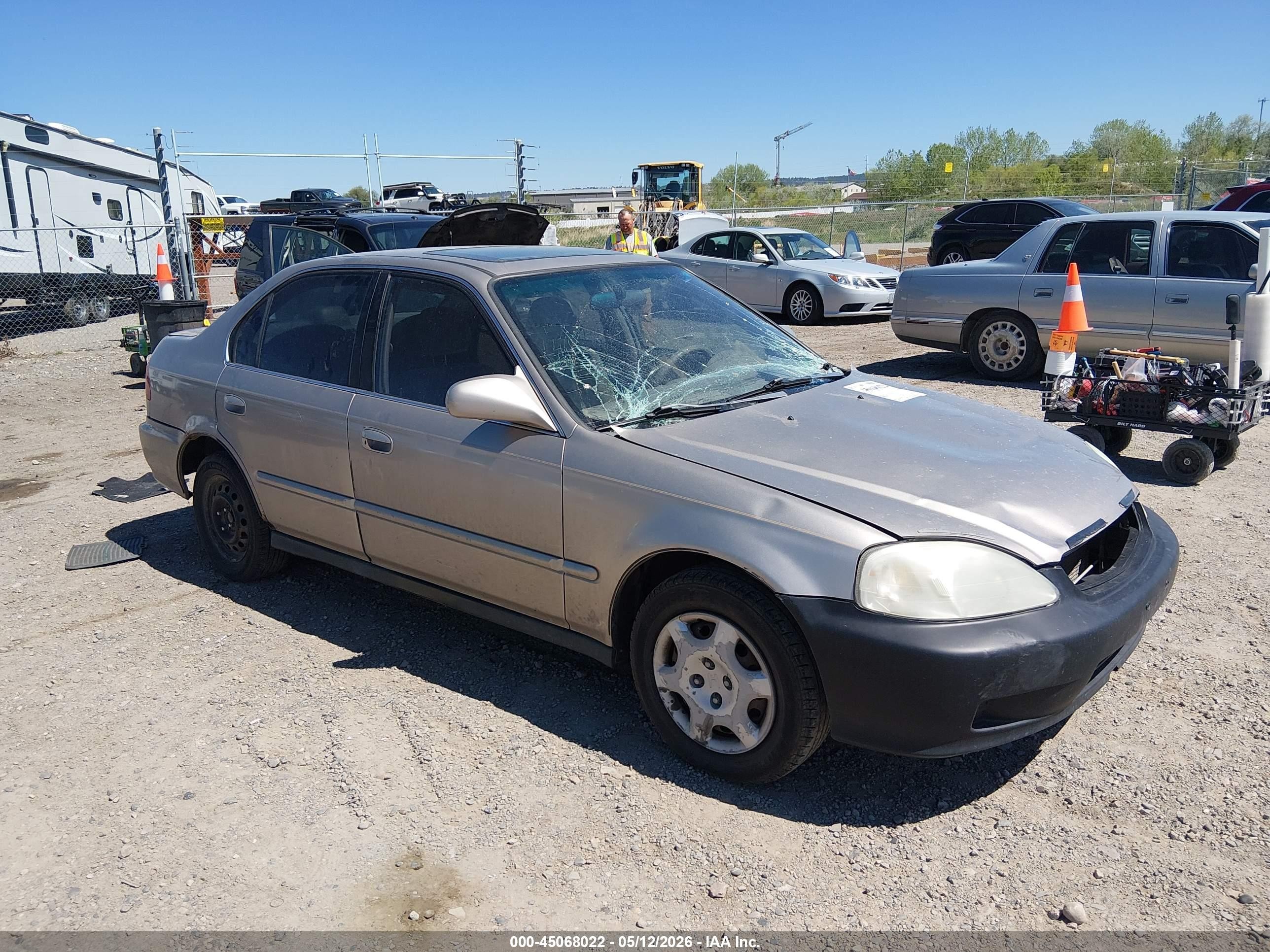 2000 Honda Civic Ex Золотой vin: 2HGEJ864XYH509582