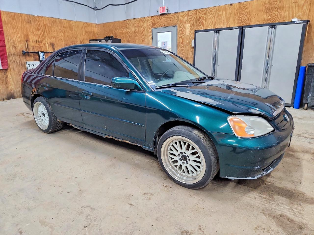 2002 Honda Civic Dx Green vin: 2HGES15142H569361