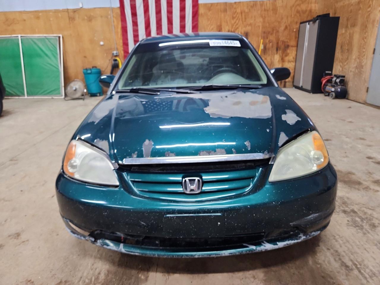 2002 Honda Civic Dx Green vin: 2HGES15142H569361