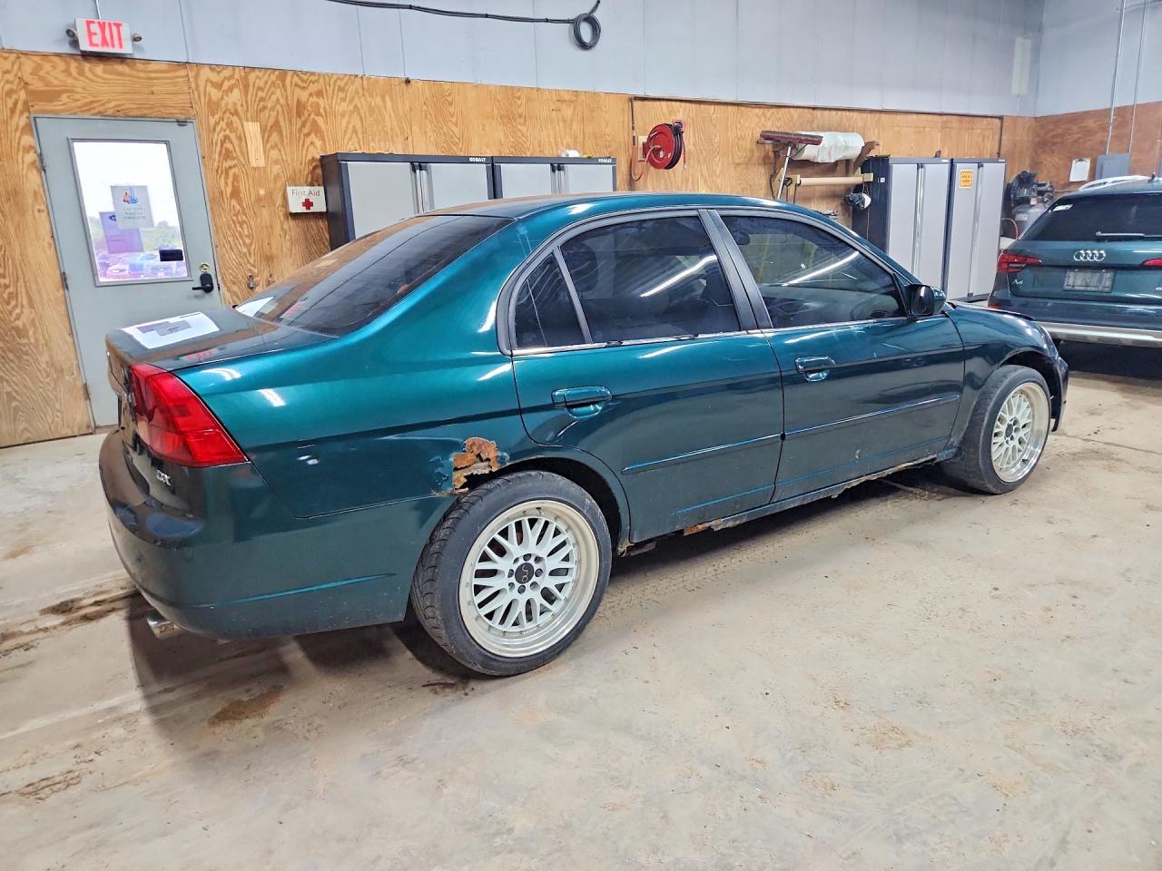 2002 Honda Civic Dx Green vin: 2HGES15142H569361