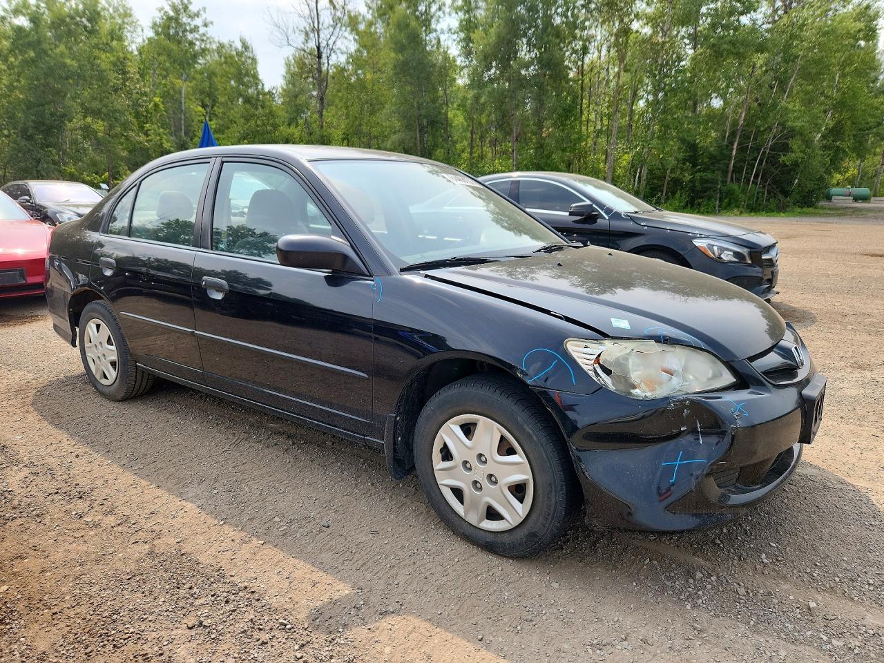 2004 Honda Civic Dx Vp Black vin: 2HGES15374H930456