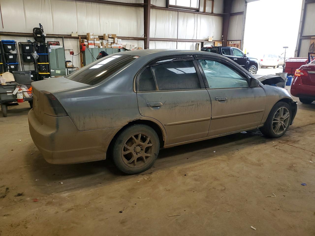 2005 Honda Civic Dx Vp Gray vin: 2HGES15375H046213