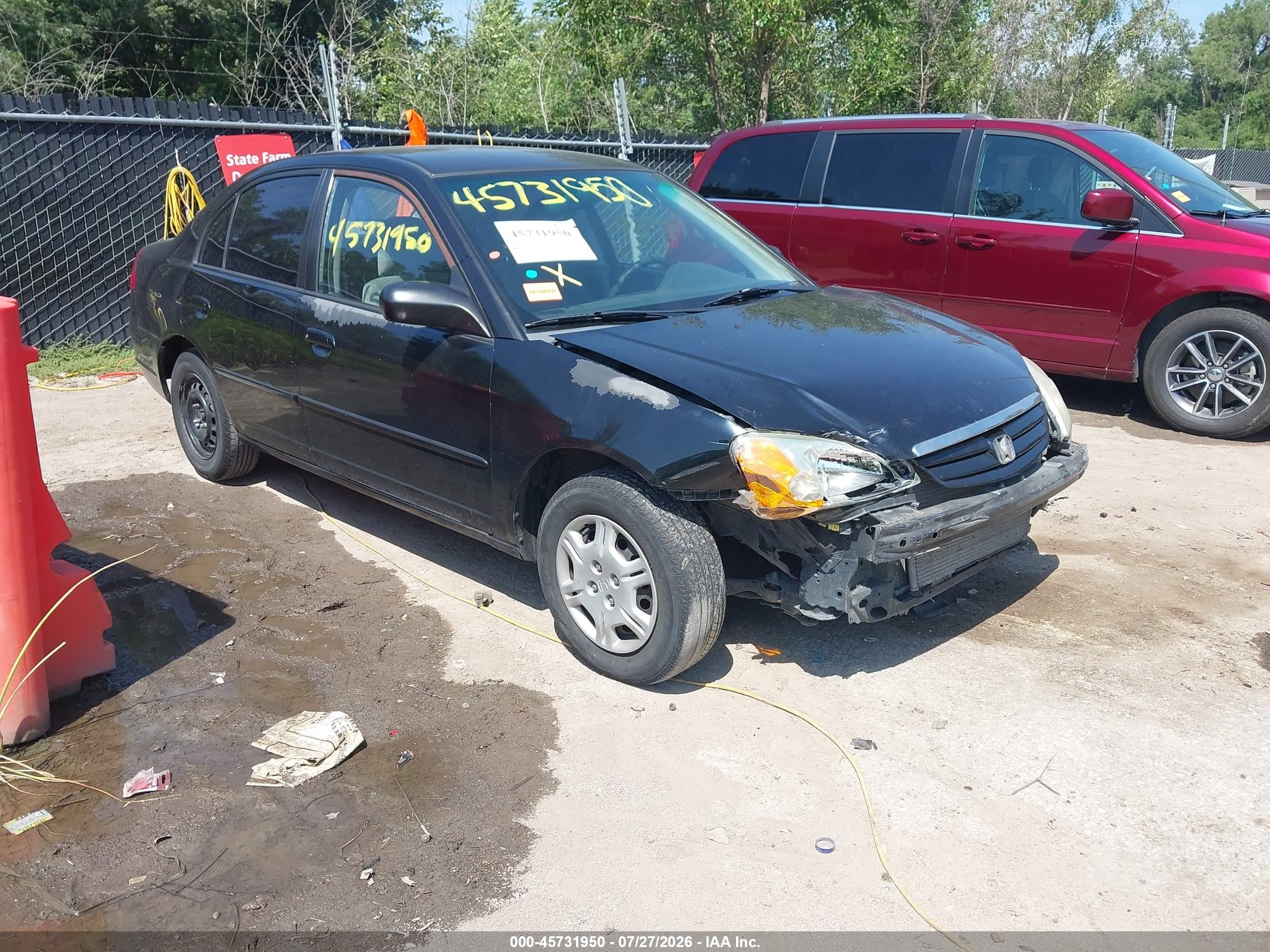 2002 Honda Civic Lx Black vin: 2HGES15502H569716