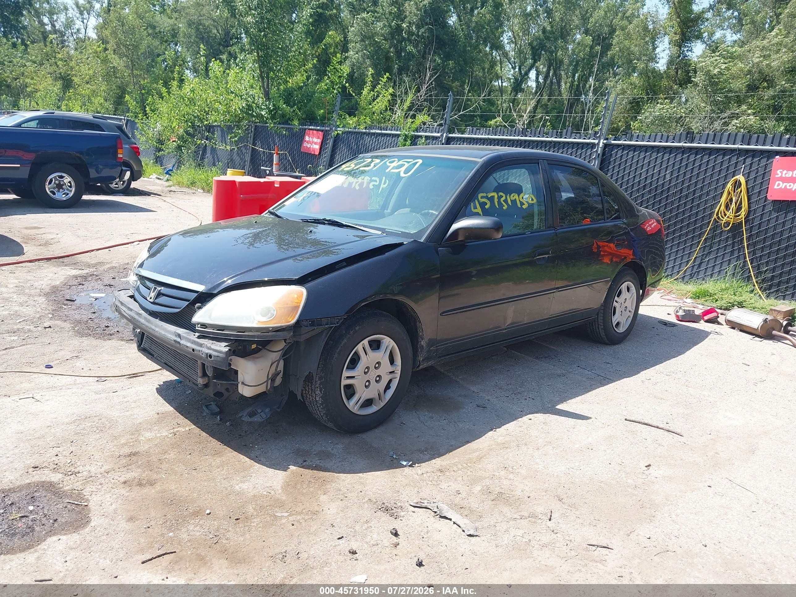 2002 Honda Civic Lx Black vin: 2HGES15502H569716