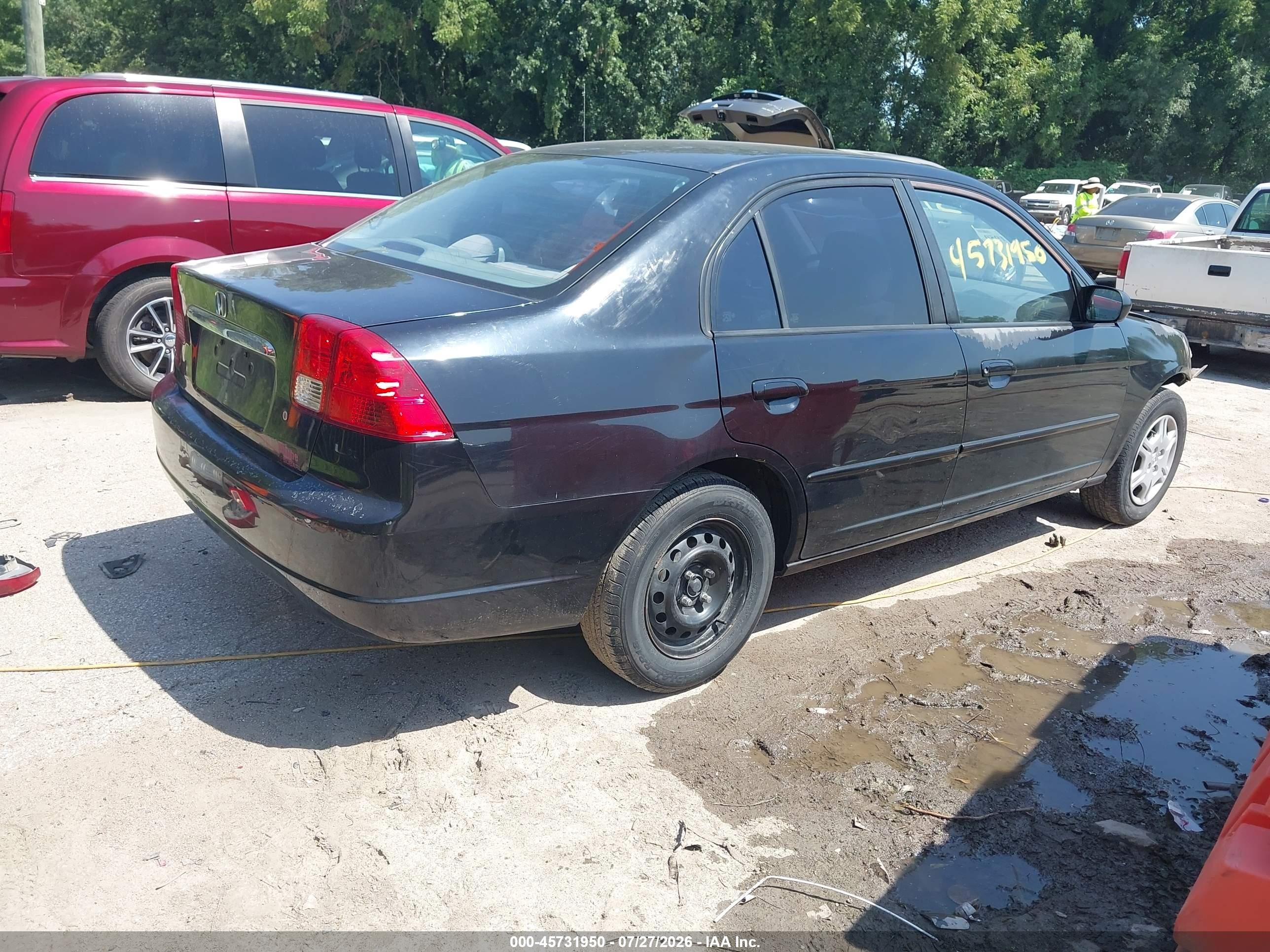 2002 Honda Civic Lx Black vin: 2HGES15502H569716
