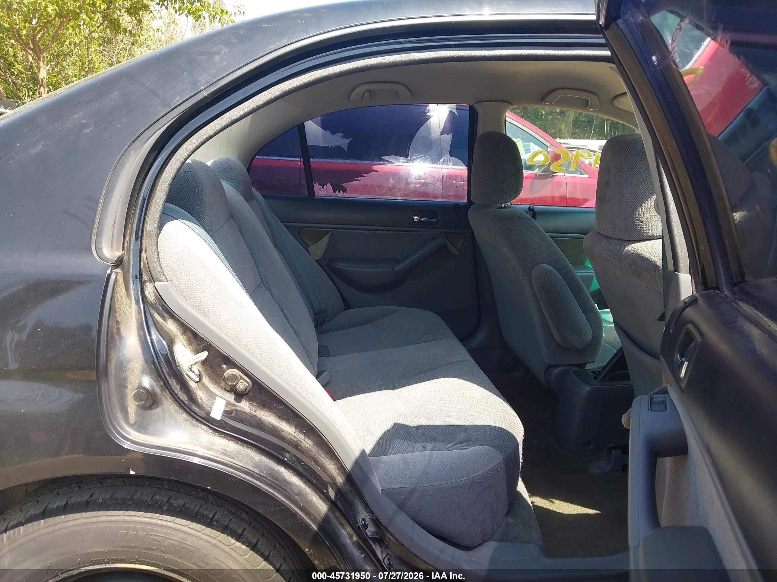 2002 Honda Civic Lx Black vin: 2HGES15502H569716