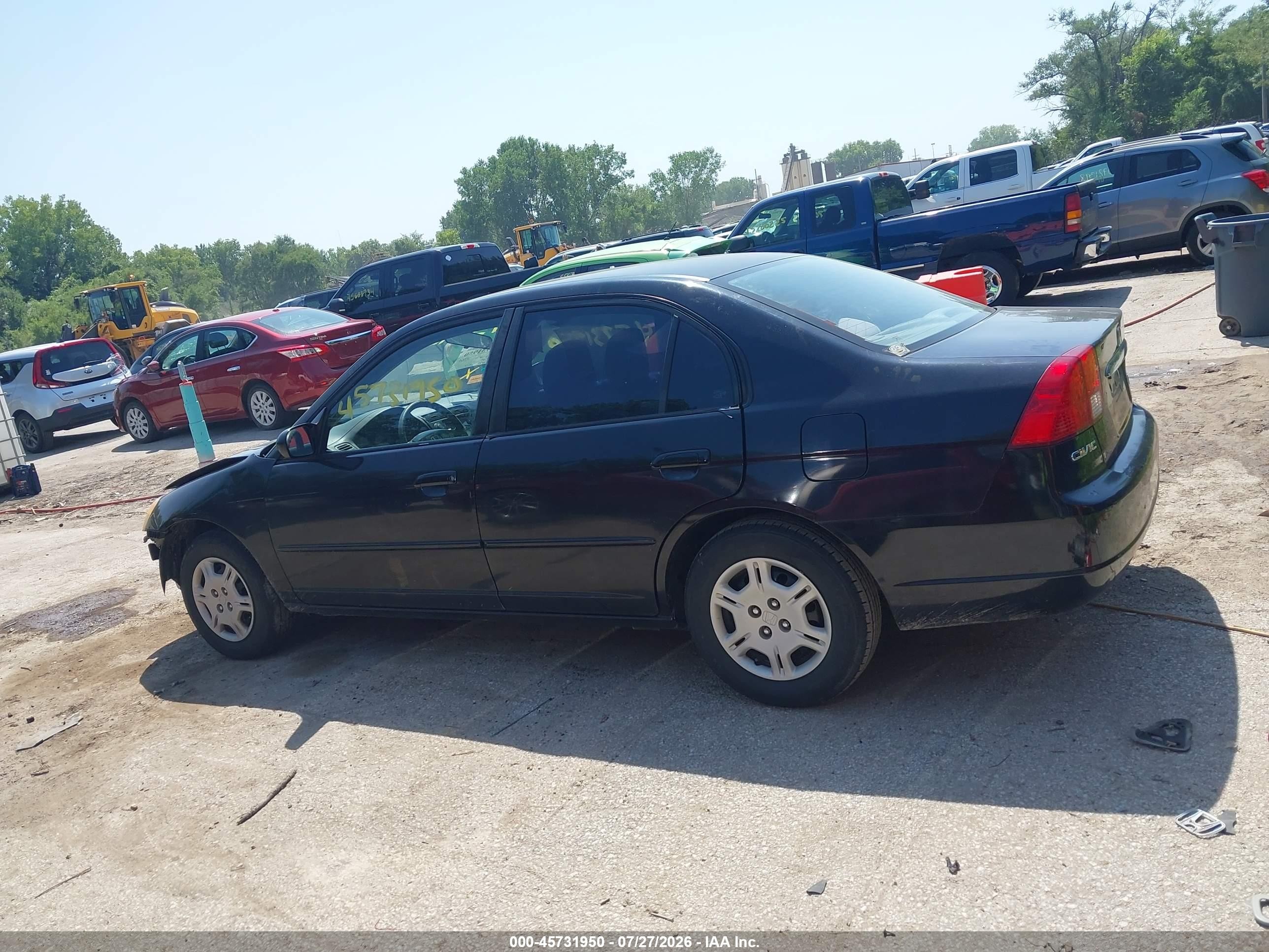 2002 Honda Civic Lx Black vin: 2HGES15502H569716