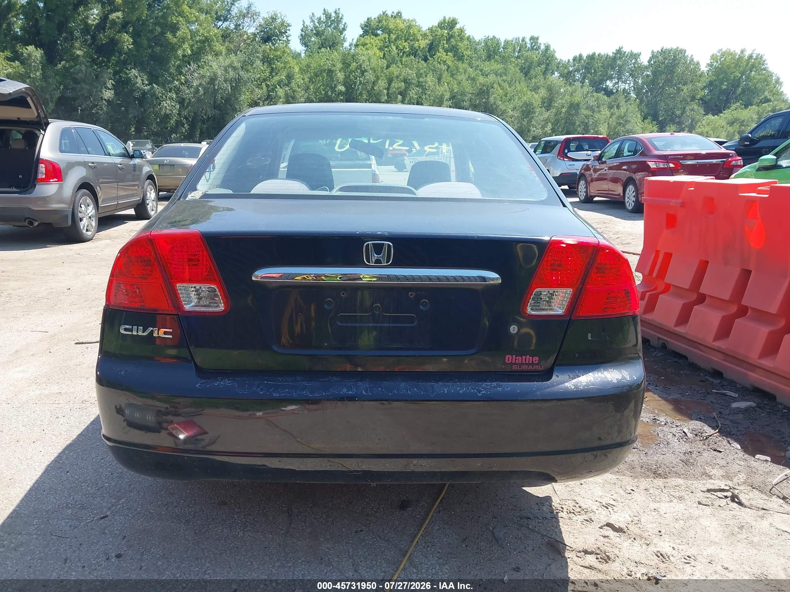 2002 Honda Civic Lx Black vin: 2HGES15502H569716
