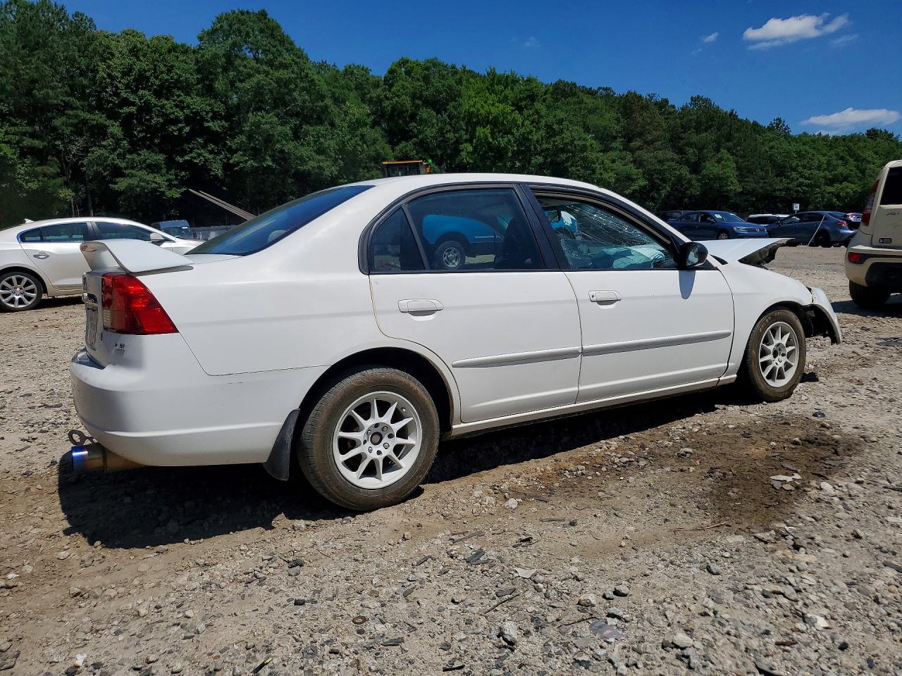 2003 Honda Civic Lx White vin: 2HGES15503H572407
