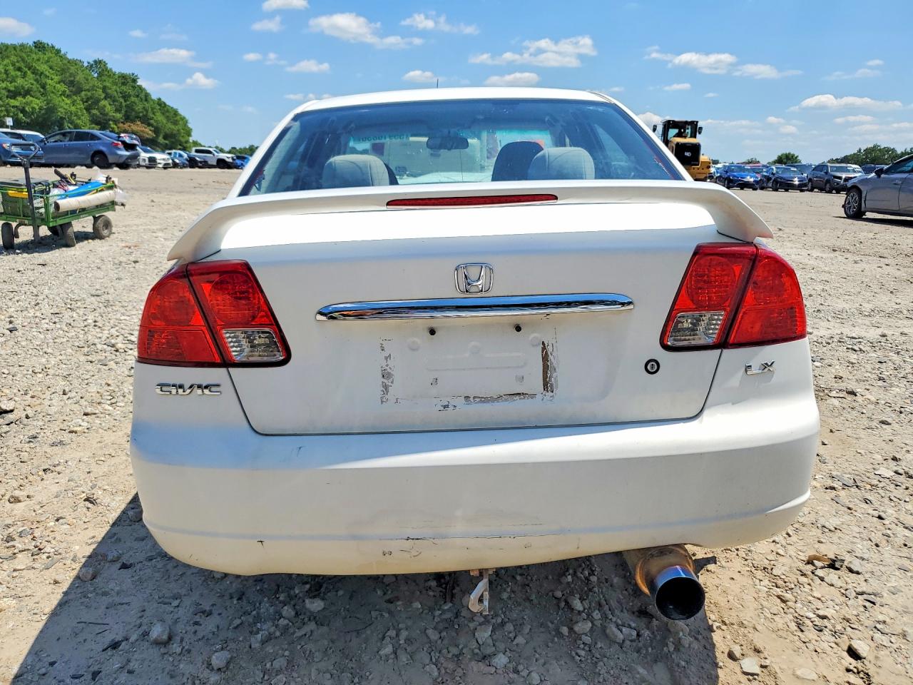2003 Honda Civic Lx White vin: 2HGES15503H572407