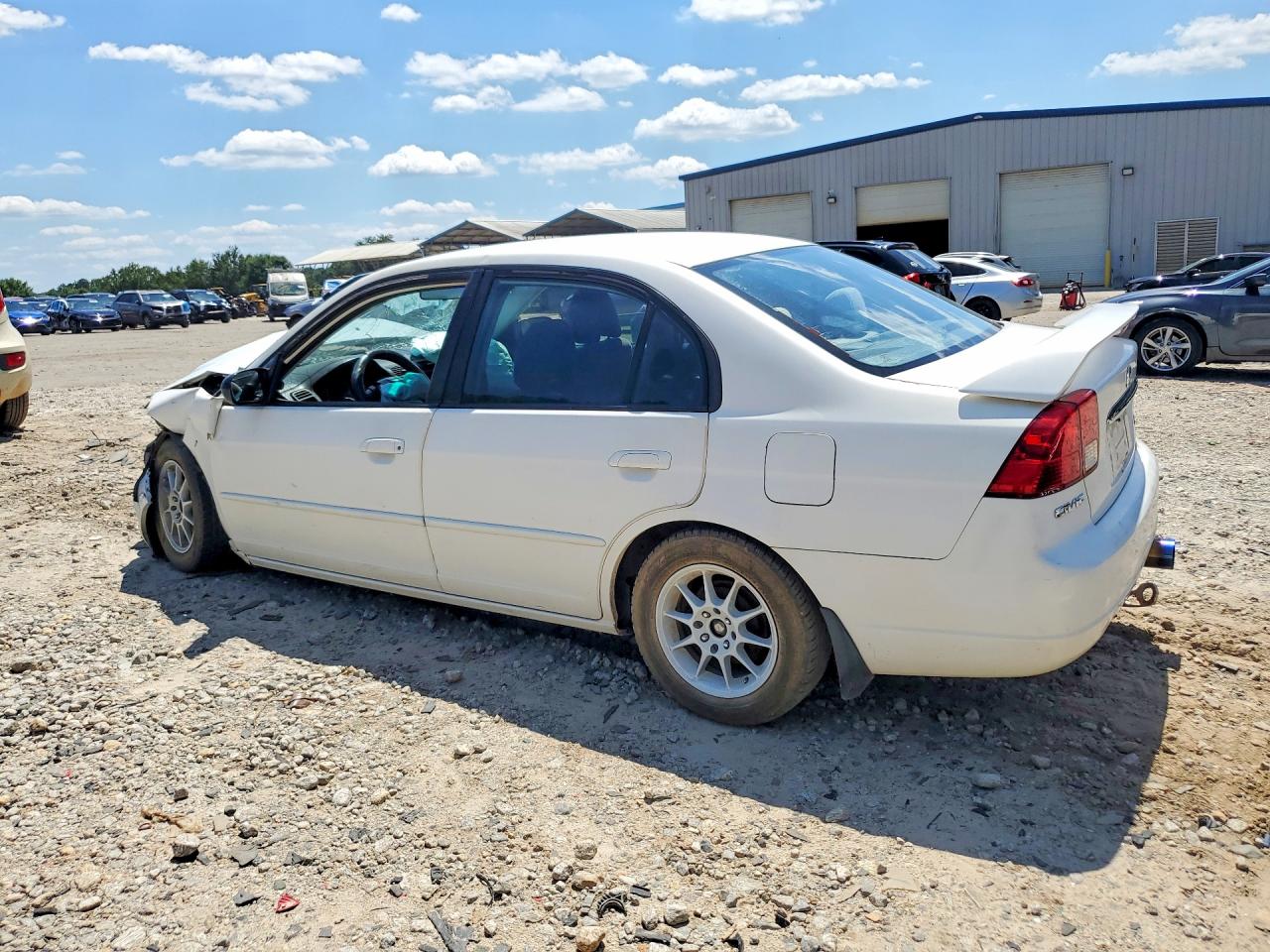 2003 Honda Civic Lx White vin: 2HGES15503H572407