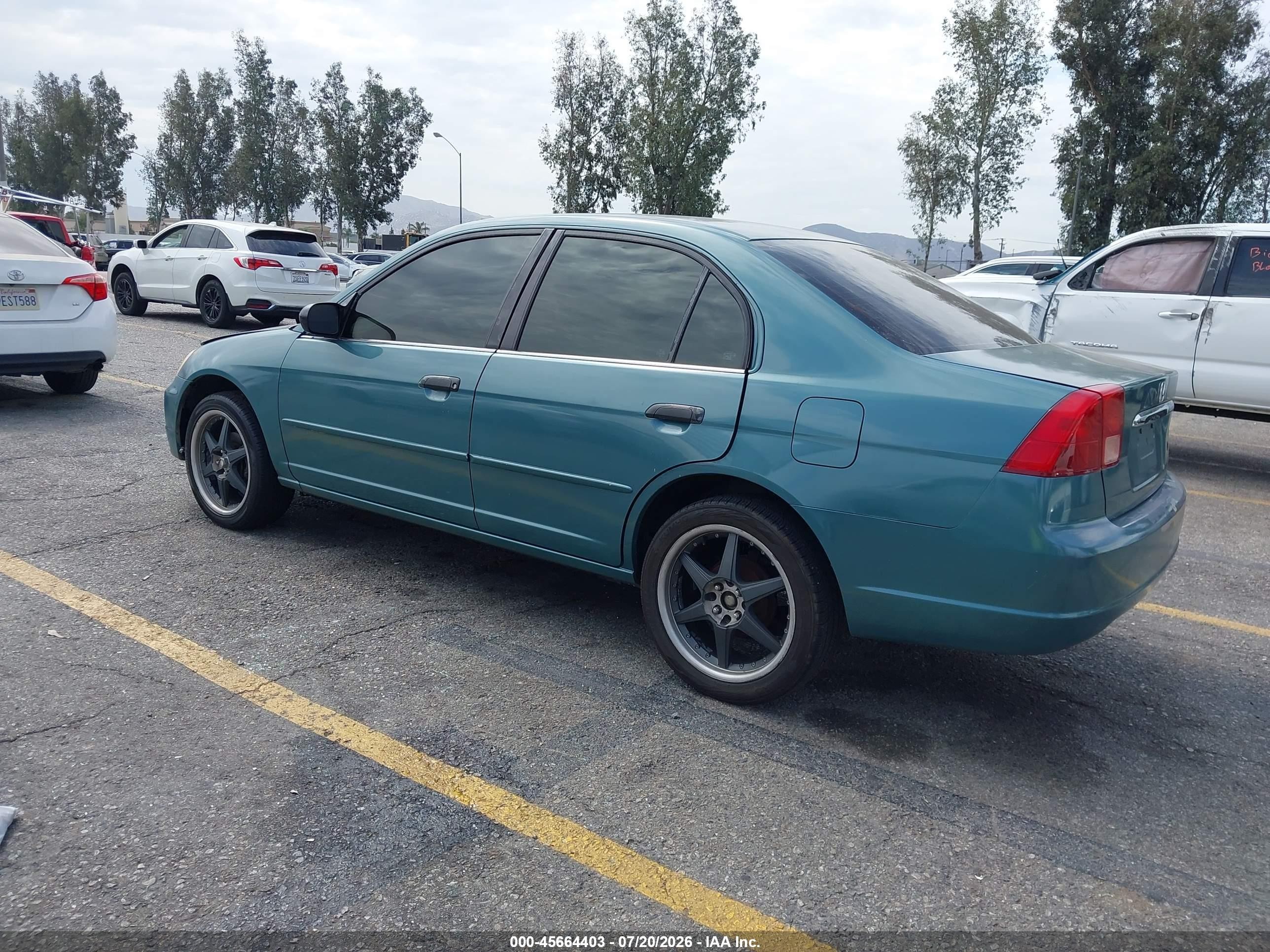2001 Honda Civic Lx Green vin: 2HGES15511H568752