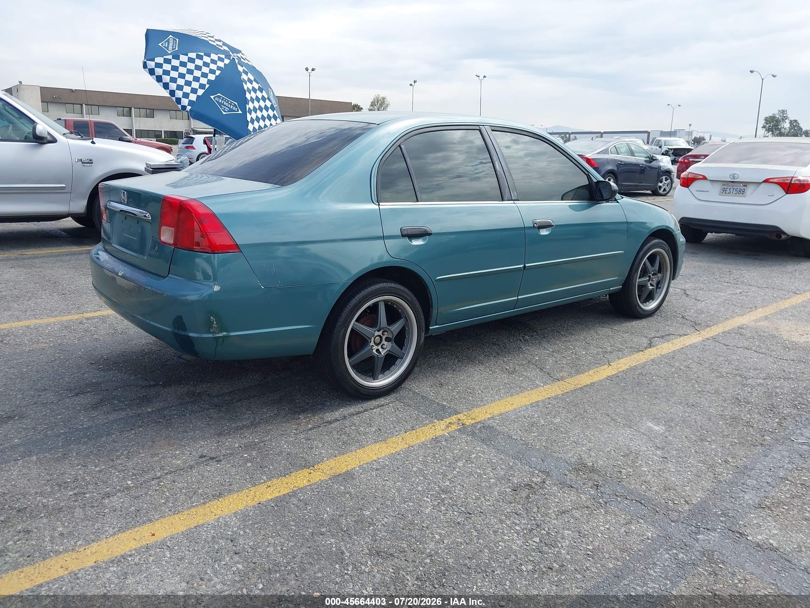 2001 Honda Civic Lx Green vin: 2HGES15511H568752