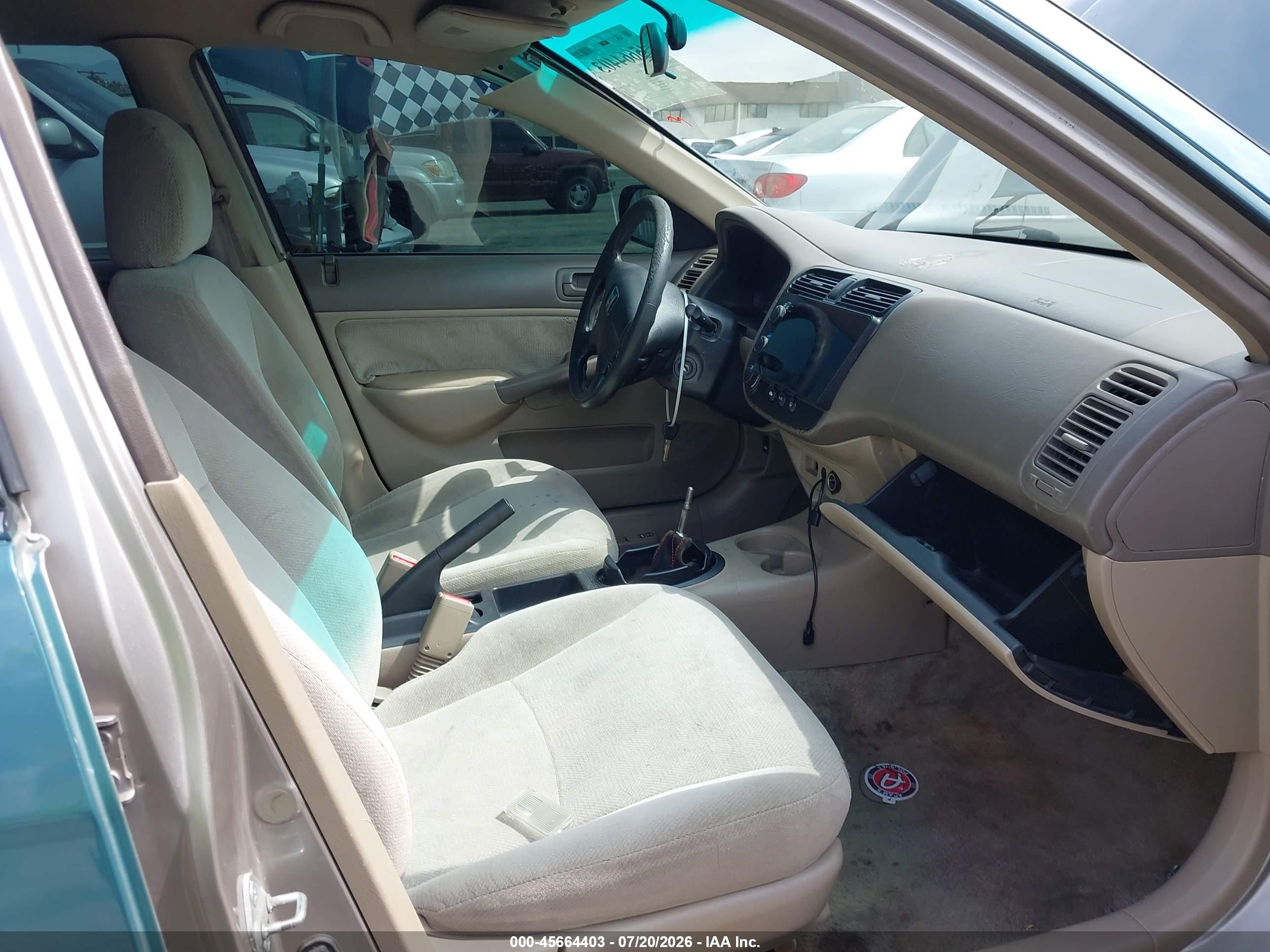 2001 Honda Civic Lx Green vin: 2HGES15511H568752