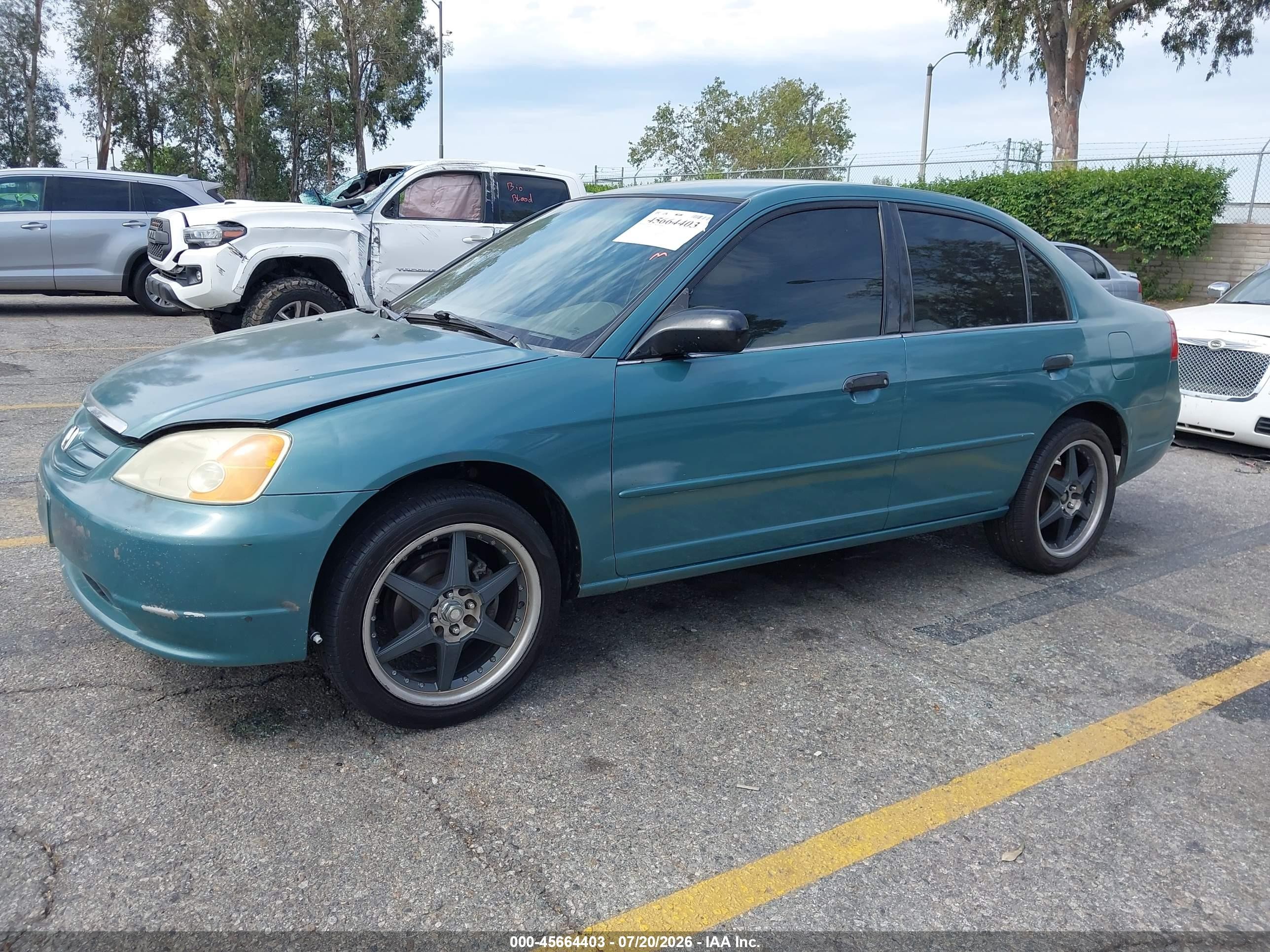 2001 Honda Civic Lx Green vin: 2HGES15511H568752