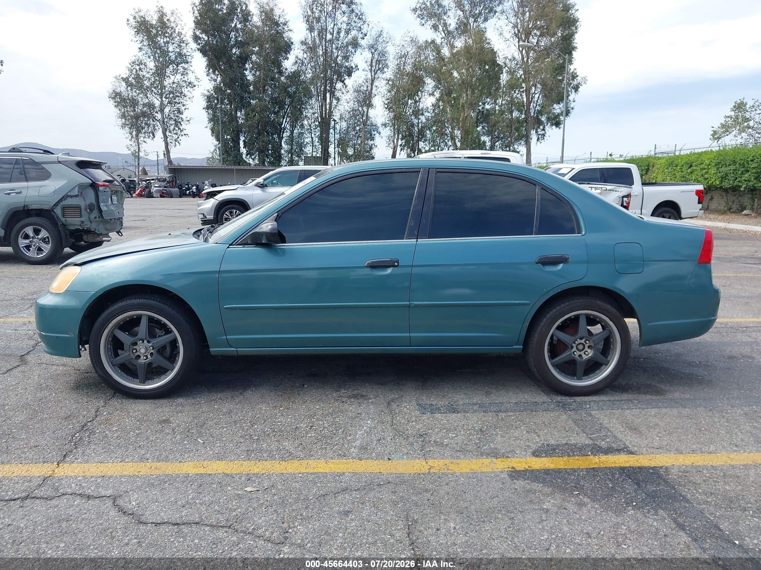 2001 Honda Civic Lx Green vin: 2HGES15511H568752