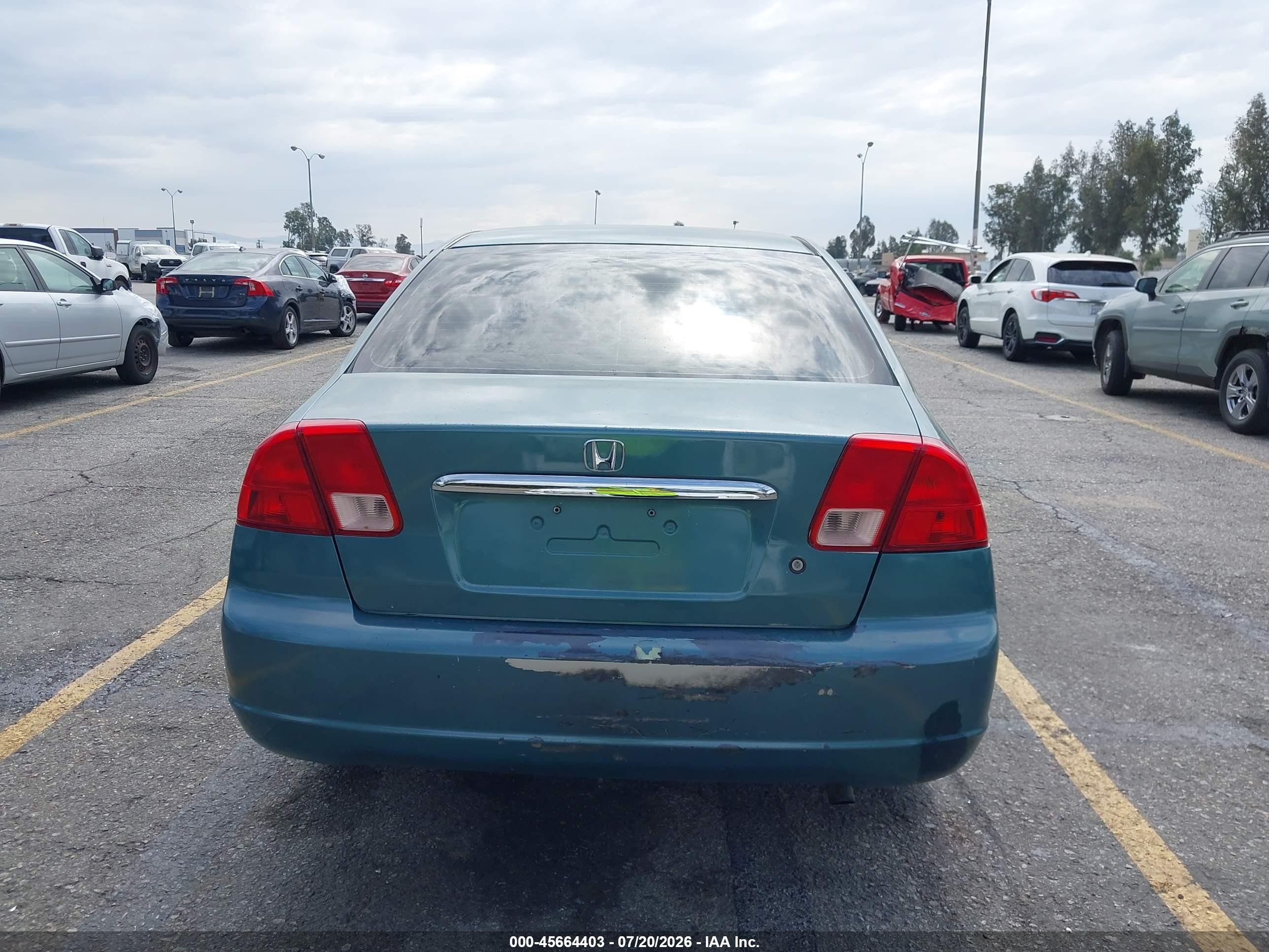 2001 Honda Civic Lx Green vin: 2HGES15511H568752
