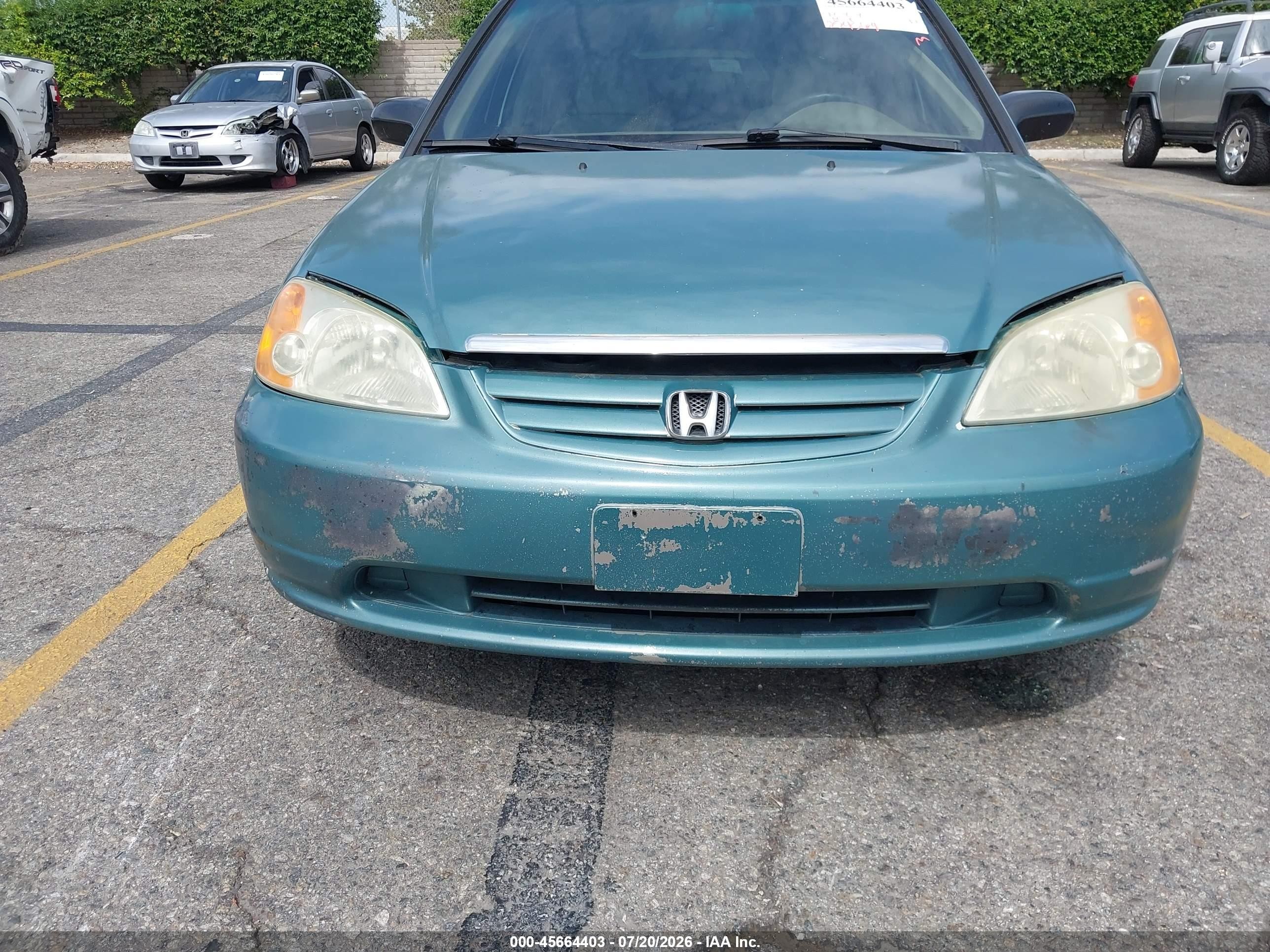 2001 Honda Civic Lx Green vin: 2HGES15511H568752