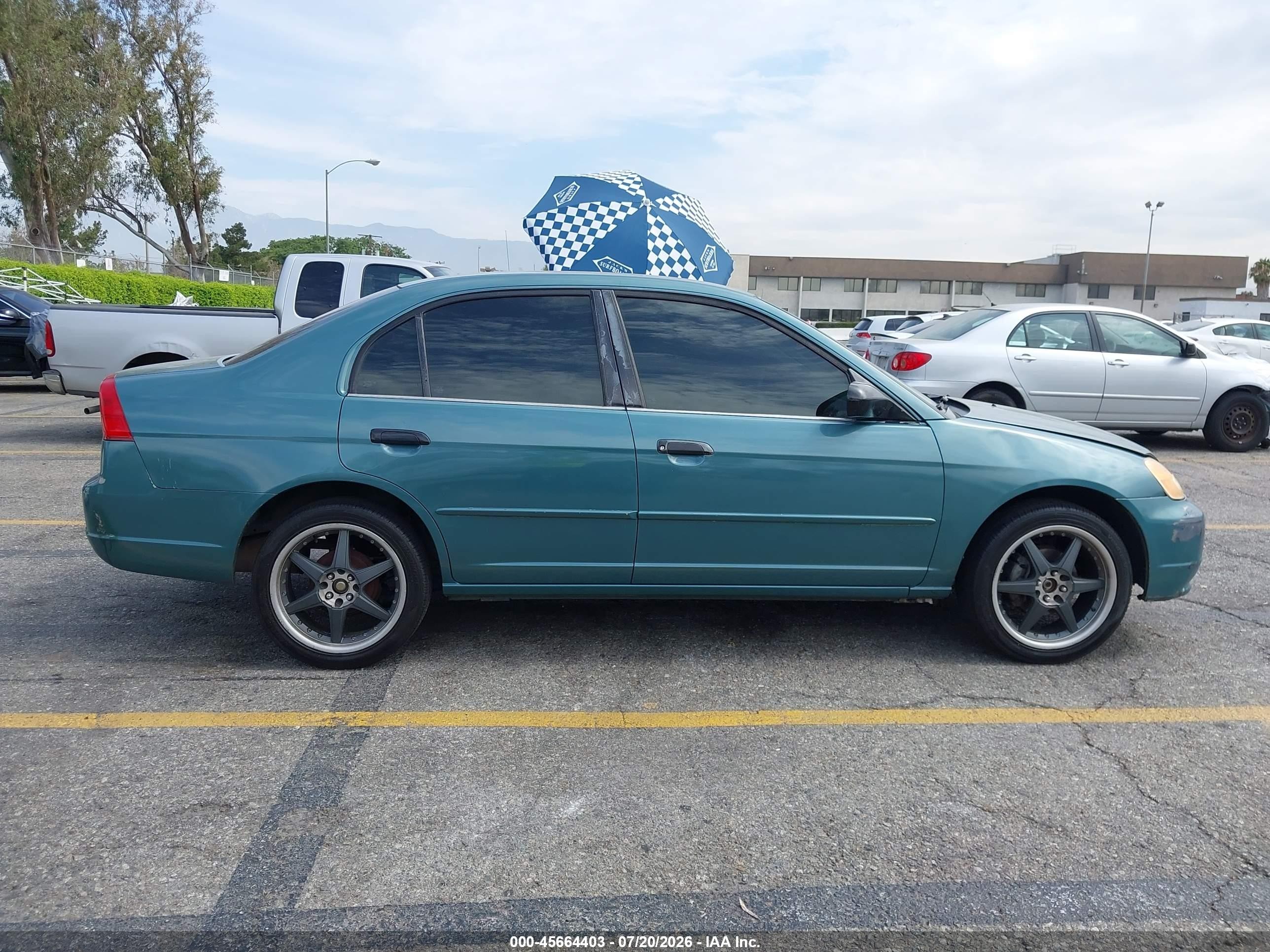 2001 Honda Civic Lx Green vin: 2HGES15511H568752