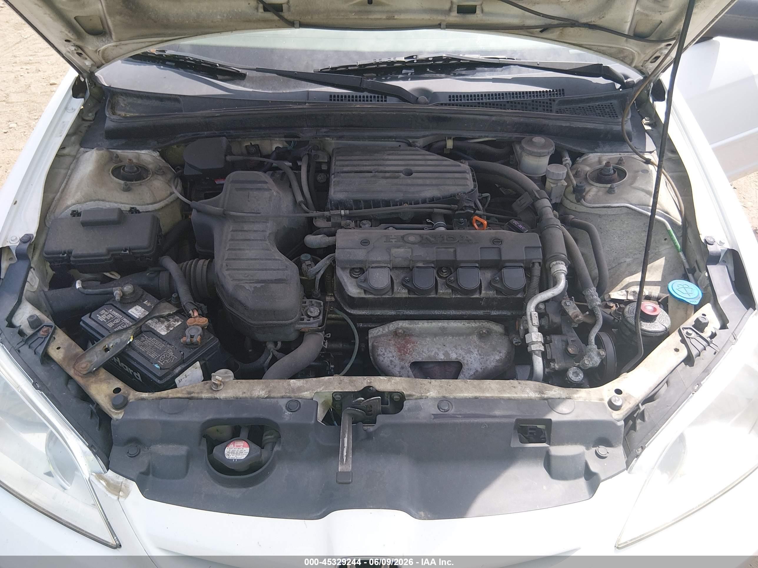 2004 Honda Civic Lx White vin: 2HGES15514H556928