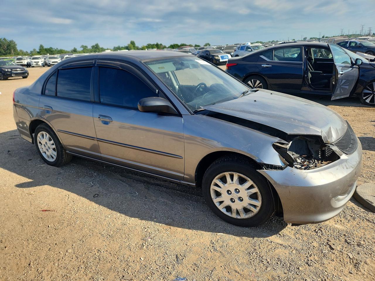 2004 Honda Civic Lx Gray vin: 2HGES15524H518639
