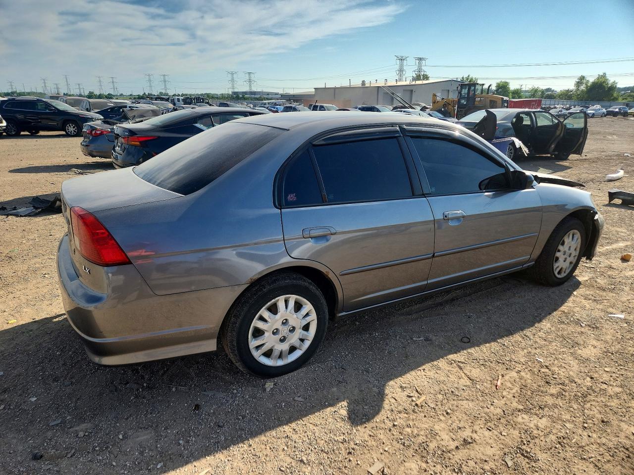 2004 Honda Civic Lx Gray vin: 2HGES15524H518639