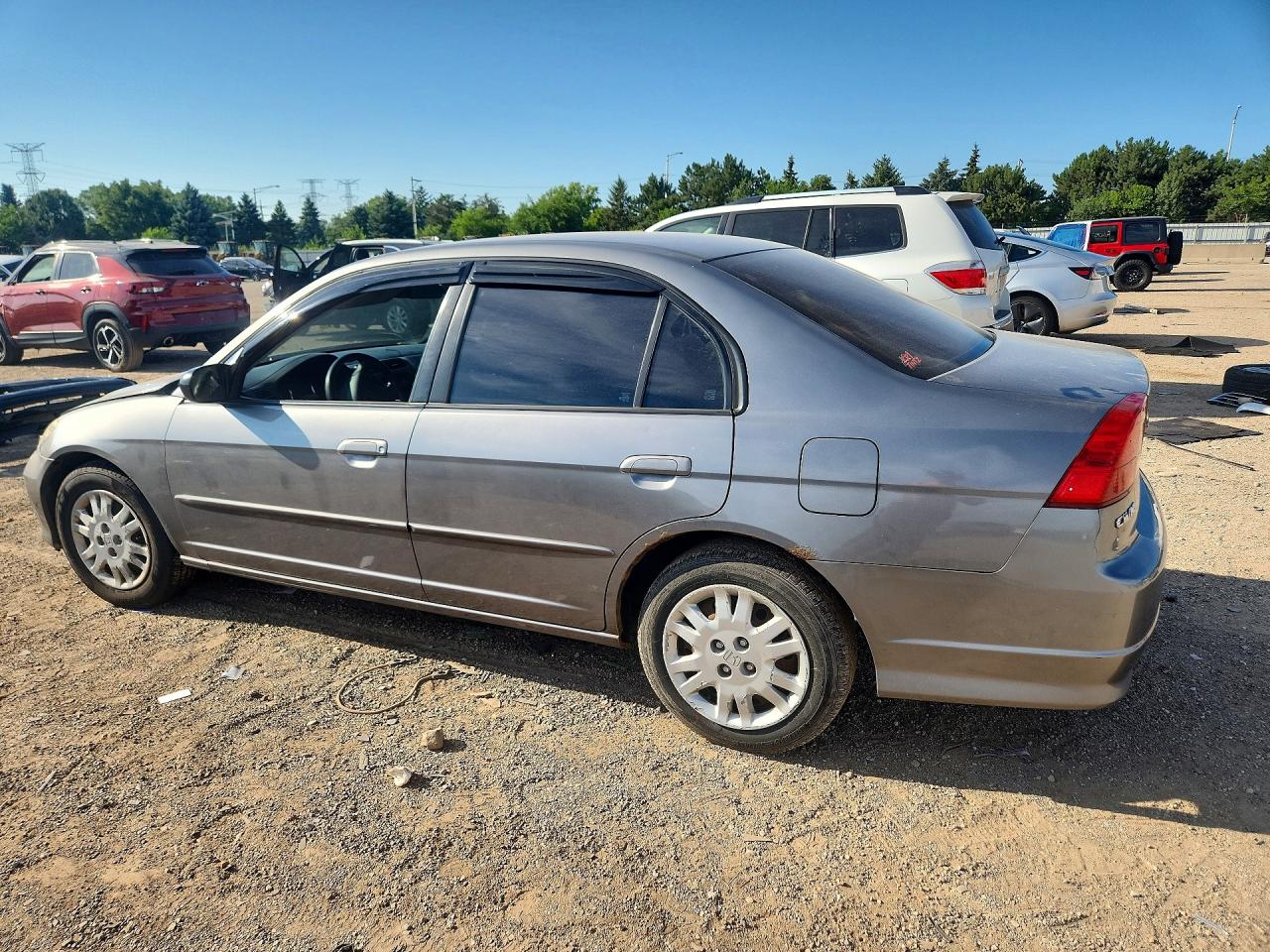 2004 Honda Civic Lx Gray vin: 2HGES15524H518639