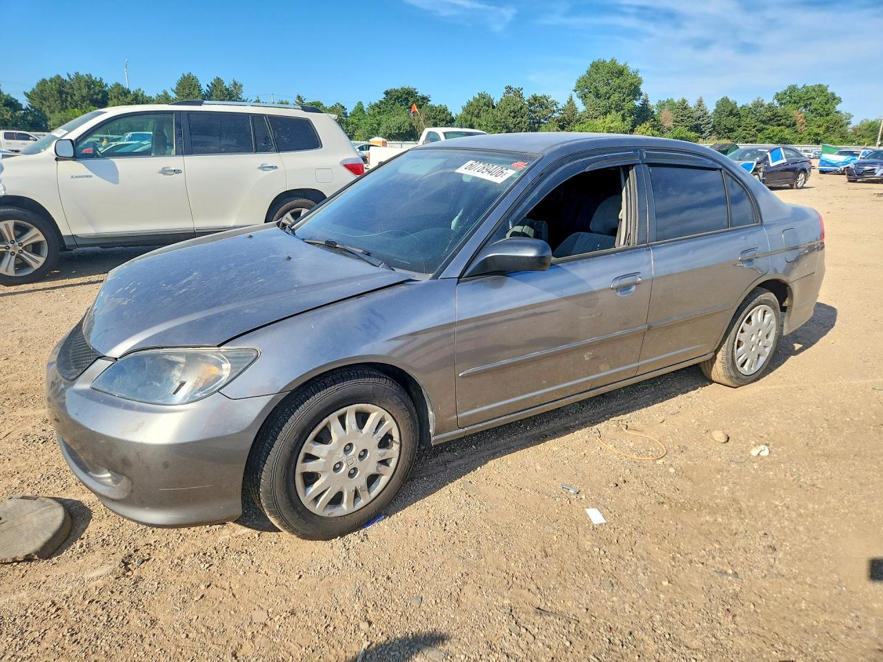 2004 Honda Civic Lx Gray vin: 2HGES15524H518639