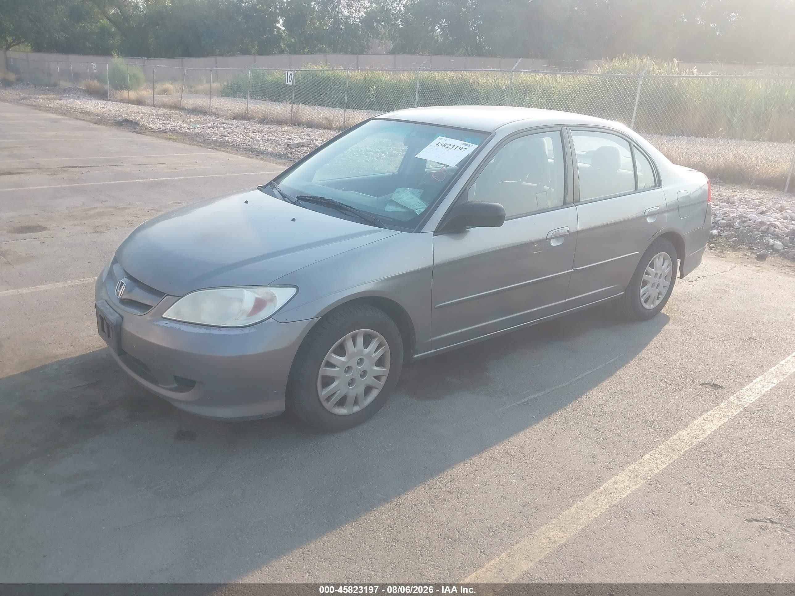 2004 Honda Civic Lx Gray vin: 2HGES15524H615470