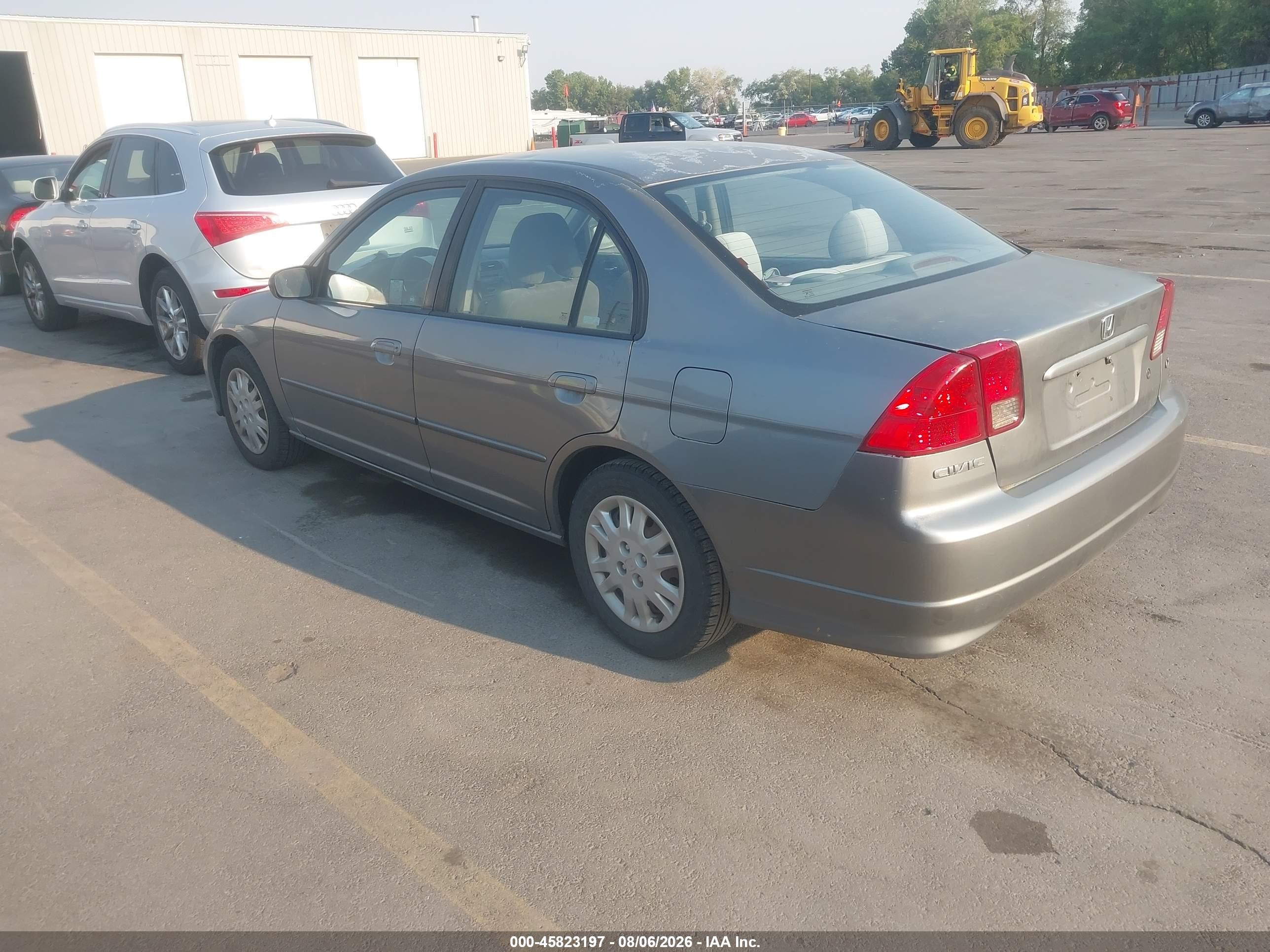 2004 Honda Civic Lx Gray vin: 2HGES15524H615470
