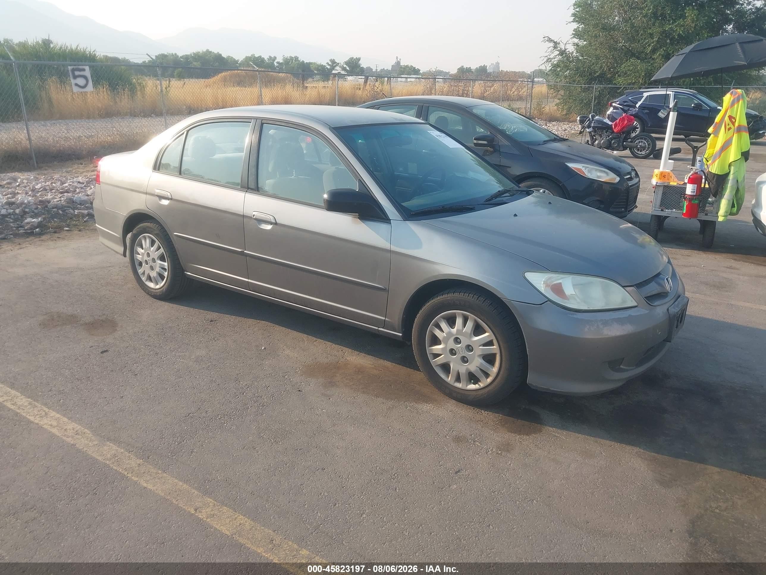 2004 Honda Civic Lx Gray vin: 2HGES15524H615470