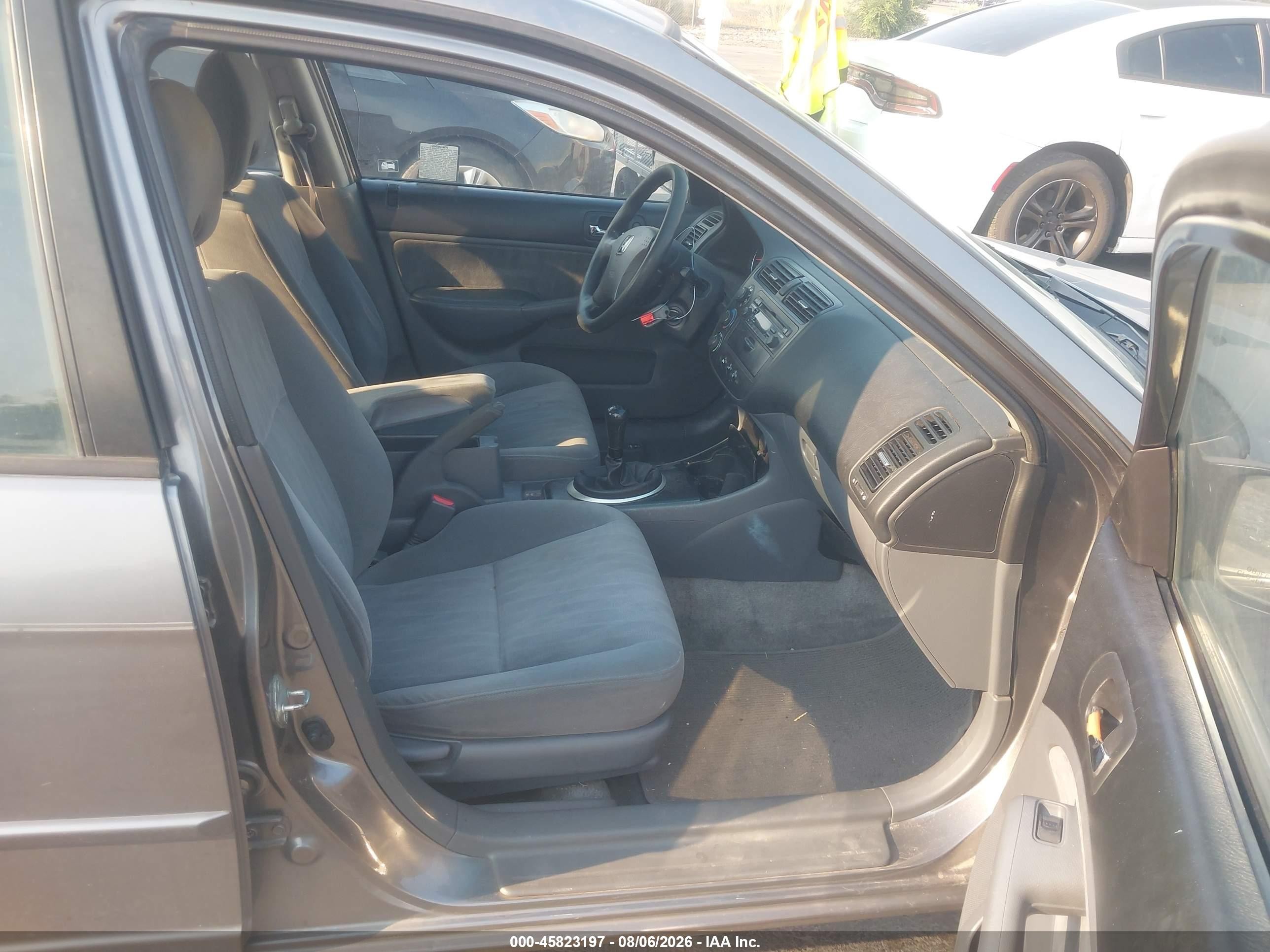 2004 Honda Civic Lx Gray vin: 2HGES15524H615470
