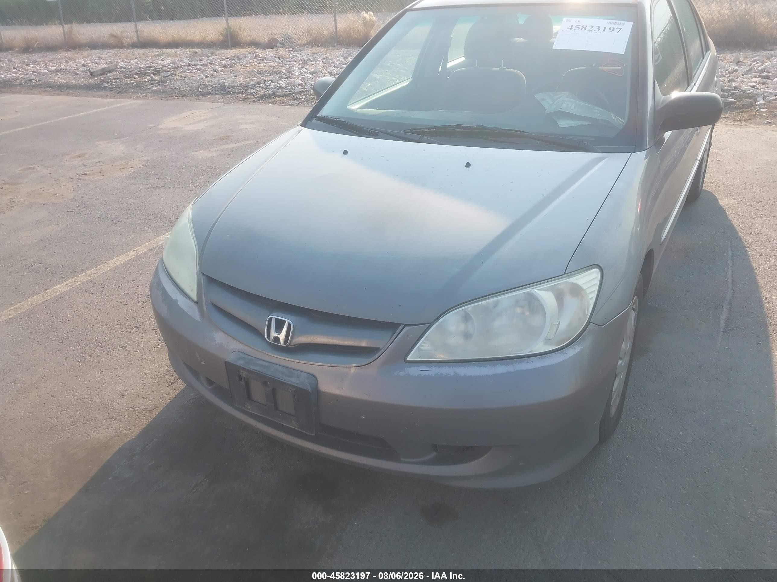2004 Honda Civic Lx Gray vin: 2HGES15524H615470