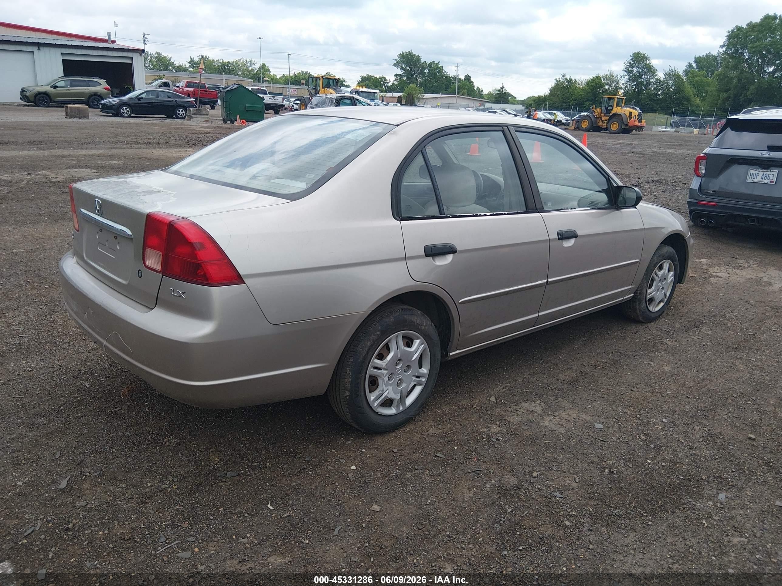 2001 Honda Civic Lx Brown vin: 2HGES15531H506883