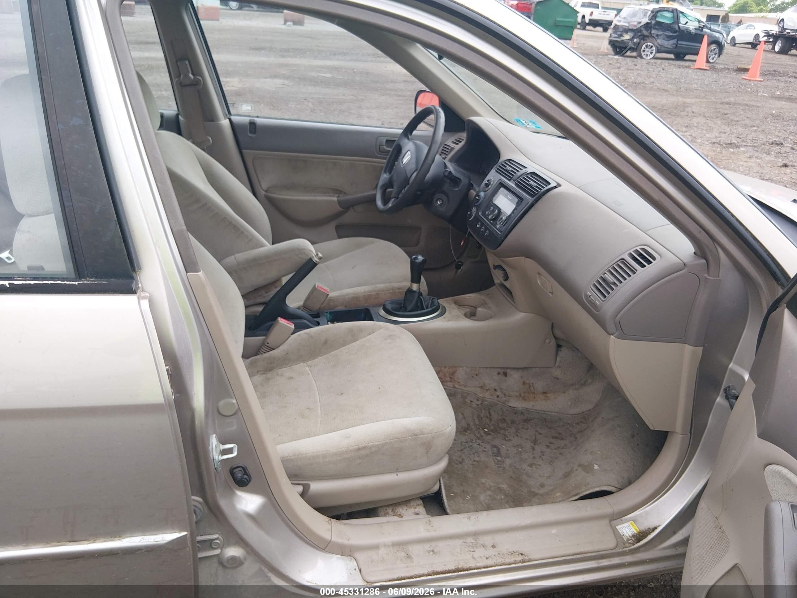 2001 Honda Civic Lx Brown vin: 2HGES15531H506883