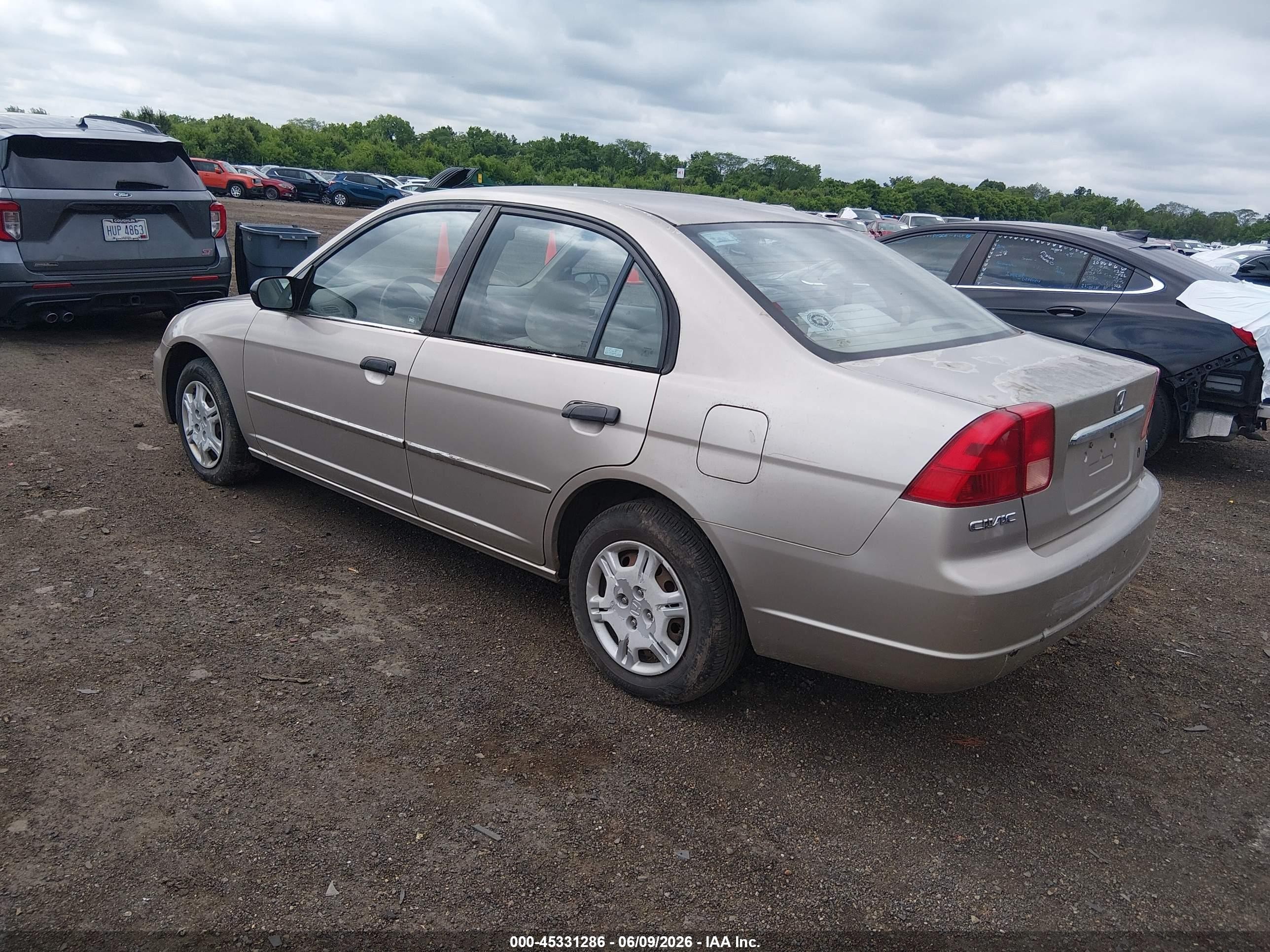2001 Honda Civic Lx Brown vin: 2HGES15531H506883