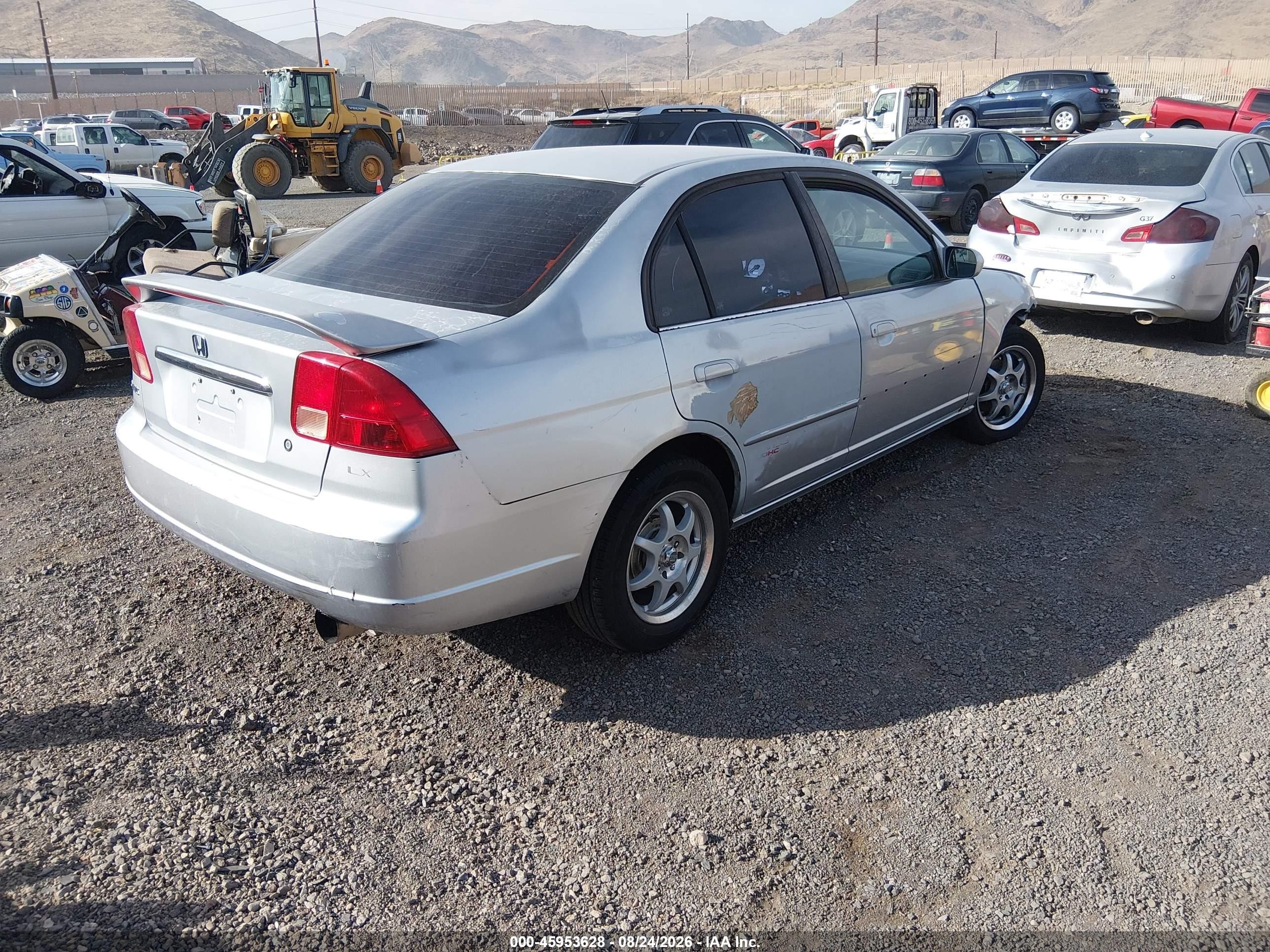 2002 Honda Civic Lx Silver vin: 2HGES15532H612736